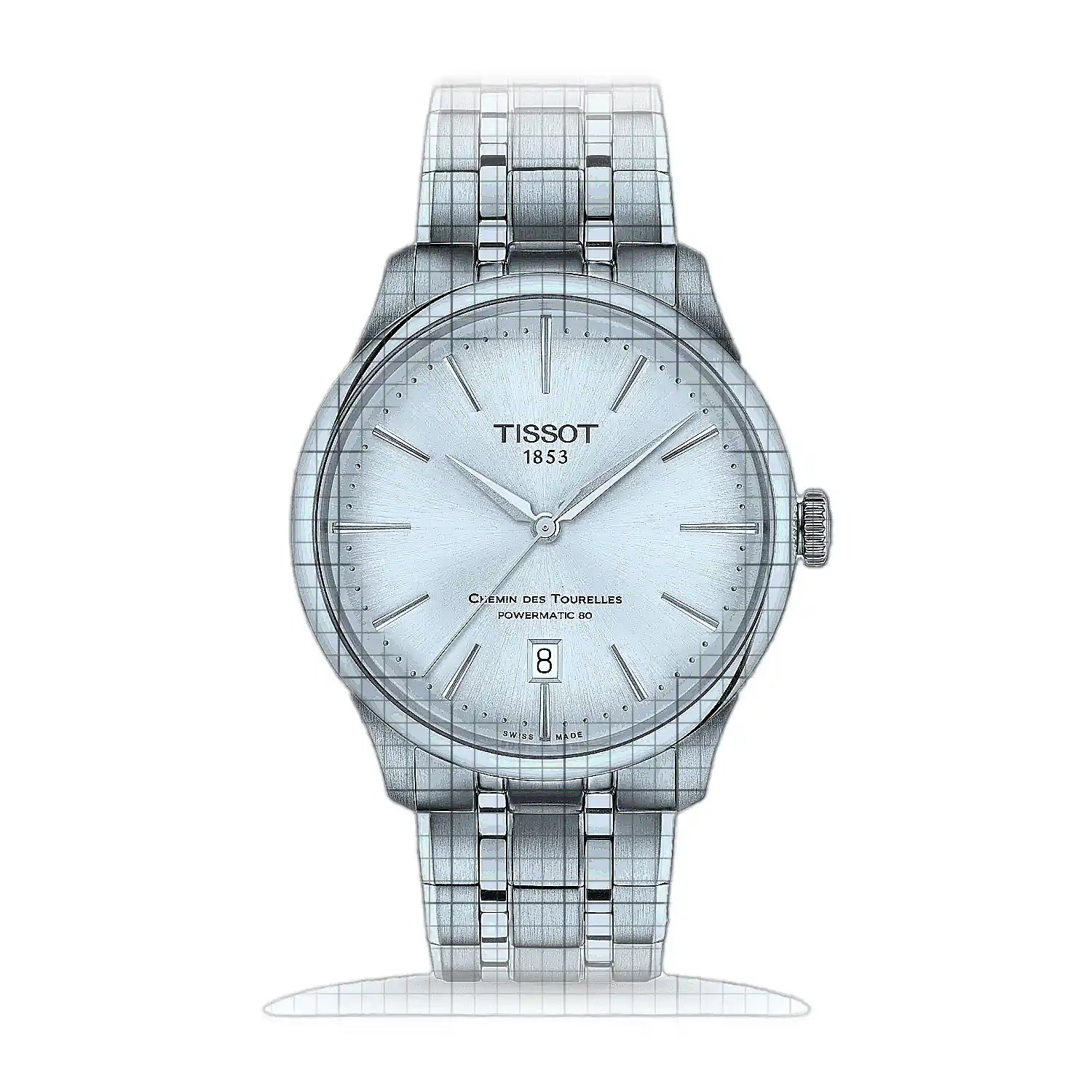Tissot Chemin des Tourelles Powermatic 80 T139.807.11.031.00 Silver Dial Stainless steel 39mm Watch