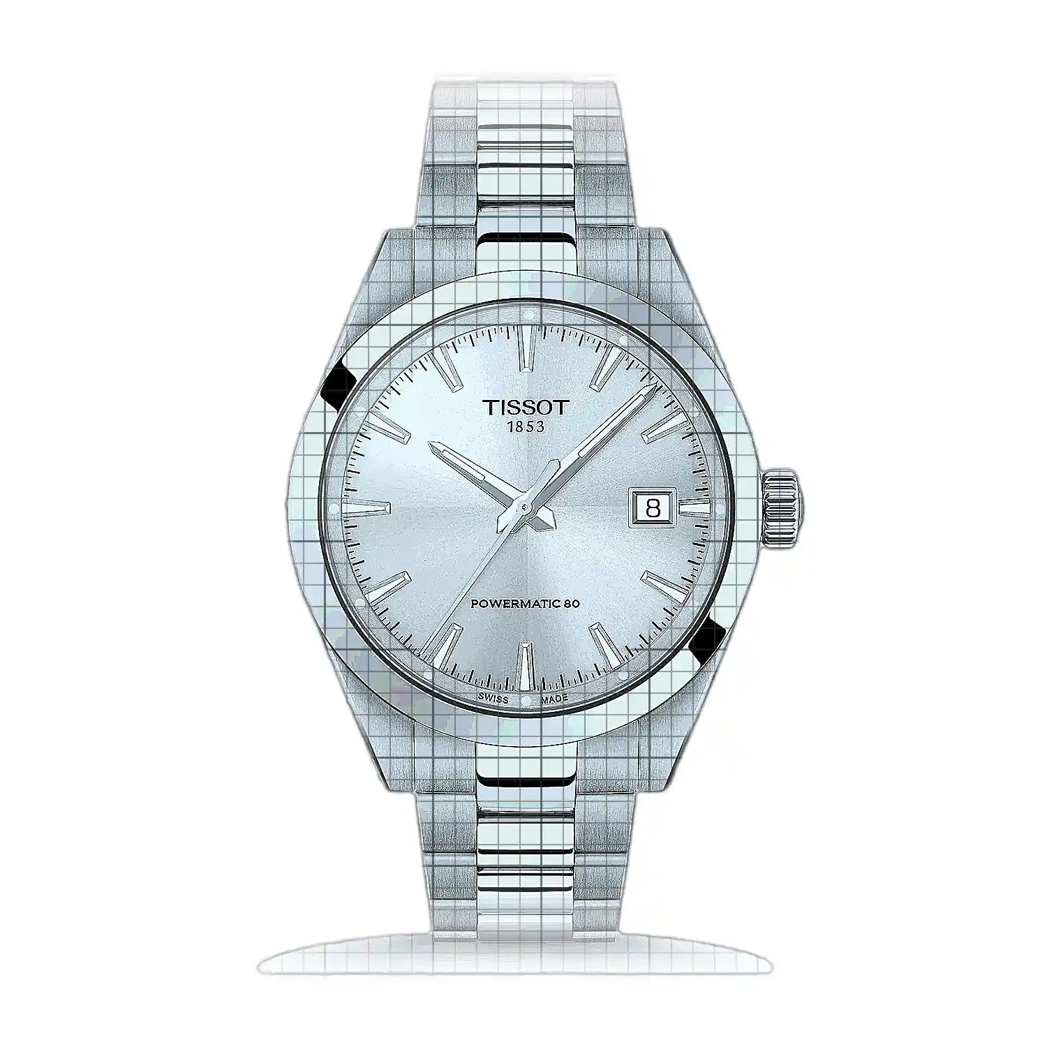 Tissot Gentleman 38 T165.807.11.031.00 Silver Dial Stainless steel 38mm Watch