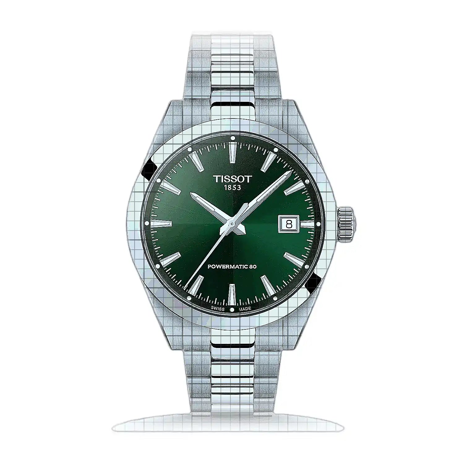Tissot Gentleman 38 T165.807.11.091.00 Green Dial Stainless steel 38mm Watch