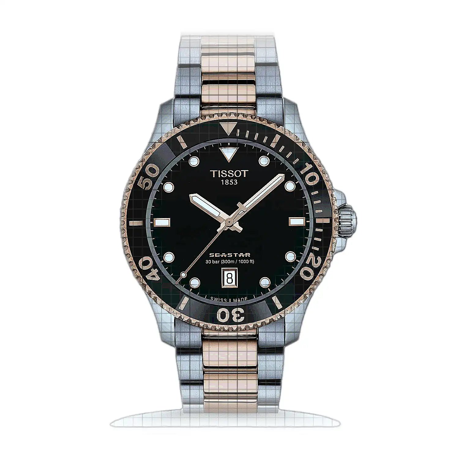 Tissot Seastar 1000 T120.410.22.051.01 Black Dial Stainless steel 40mm Watch