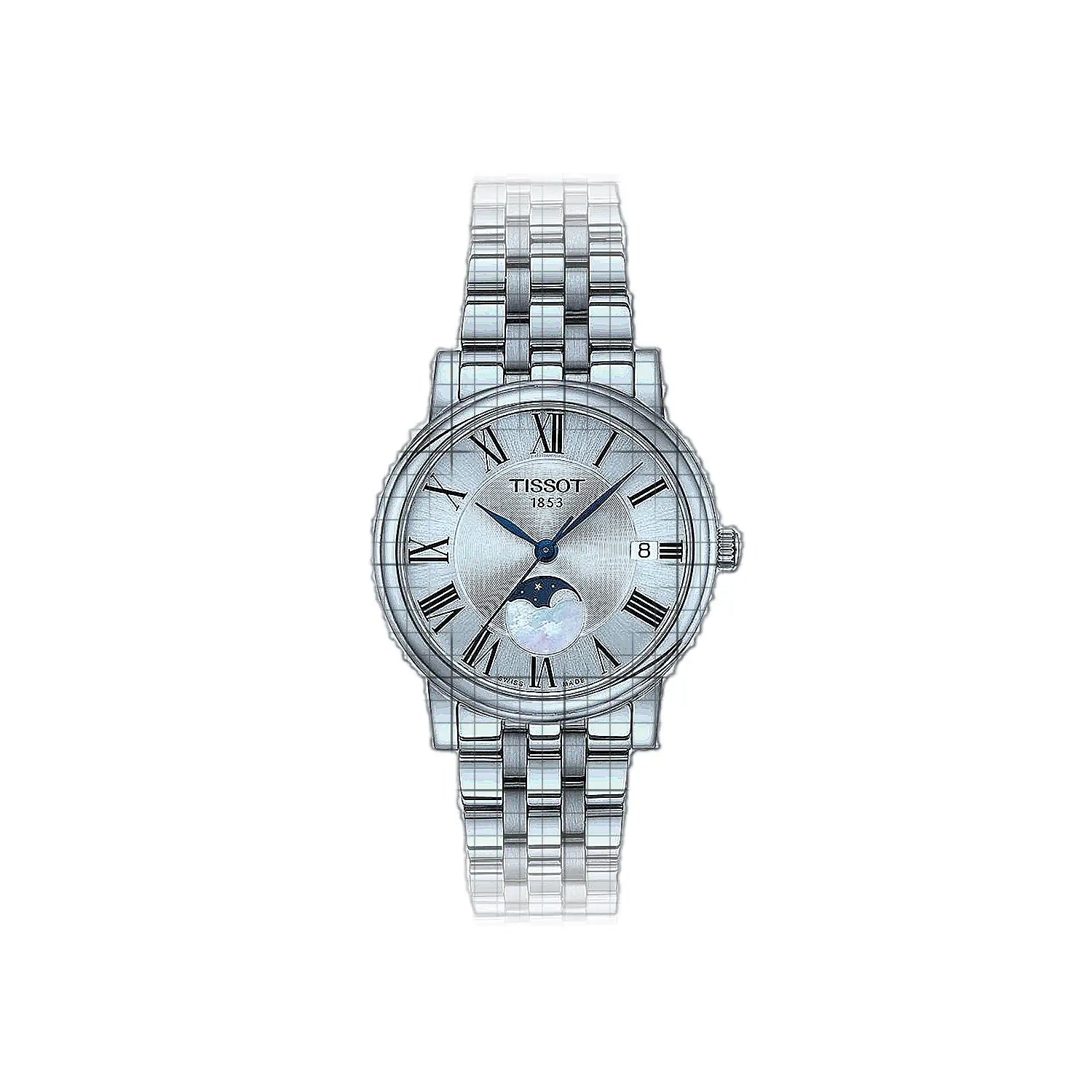 Tissot T-Classic Carson Premium Lady Moonphase 32mm Silver