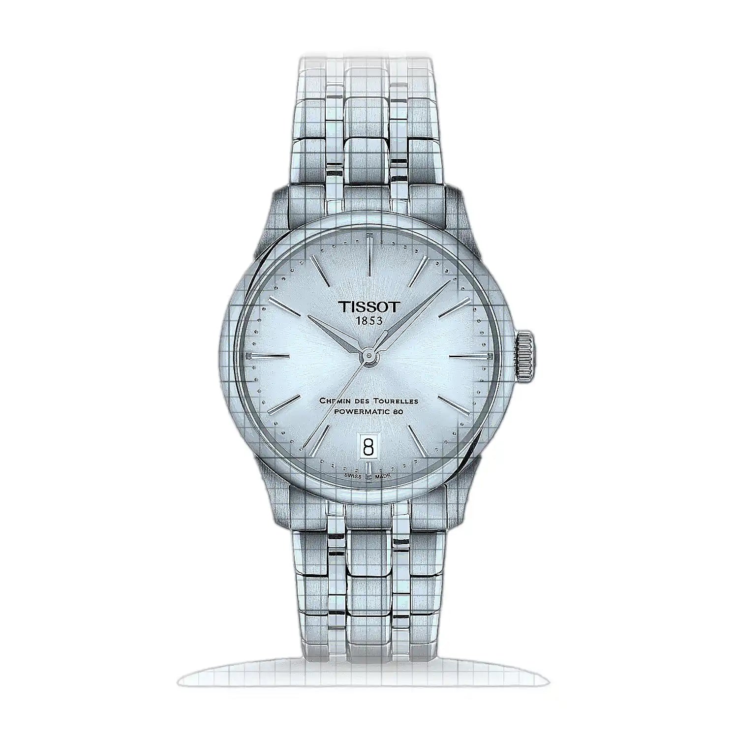 Tissot T-Classic Chemin des Tourelles Powermatic 80 34mm Silver