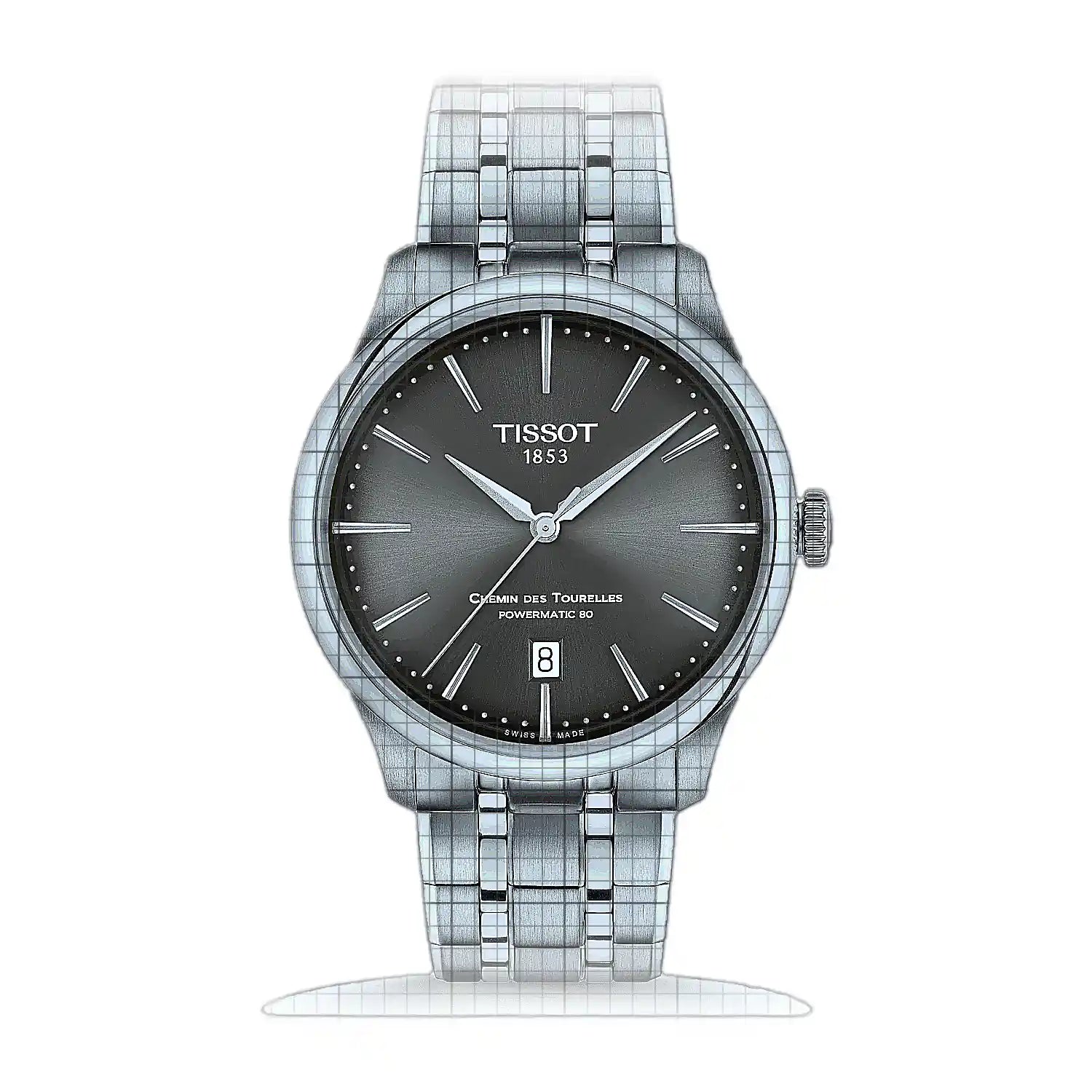 Tissot T-Classic Chemin des Tourelles Powermatic 80 39mm Grey