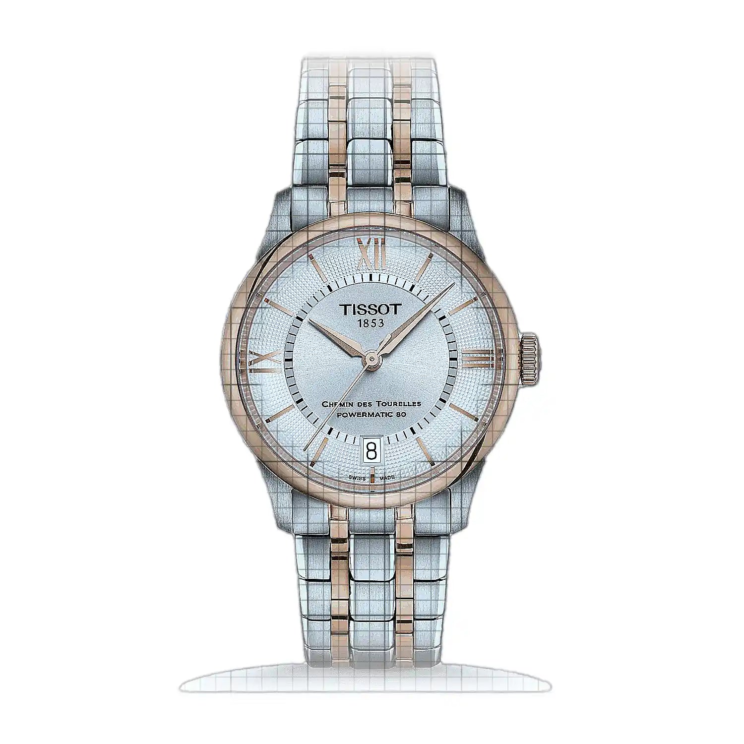 Tissot T-Classic Chemin des Tourelles Powermatic 80 Lady 34mm White