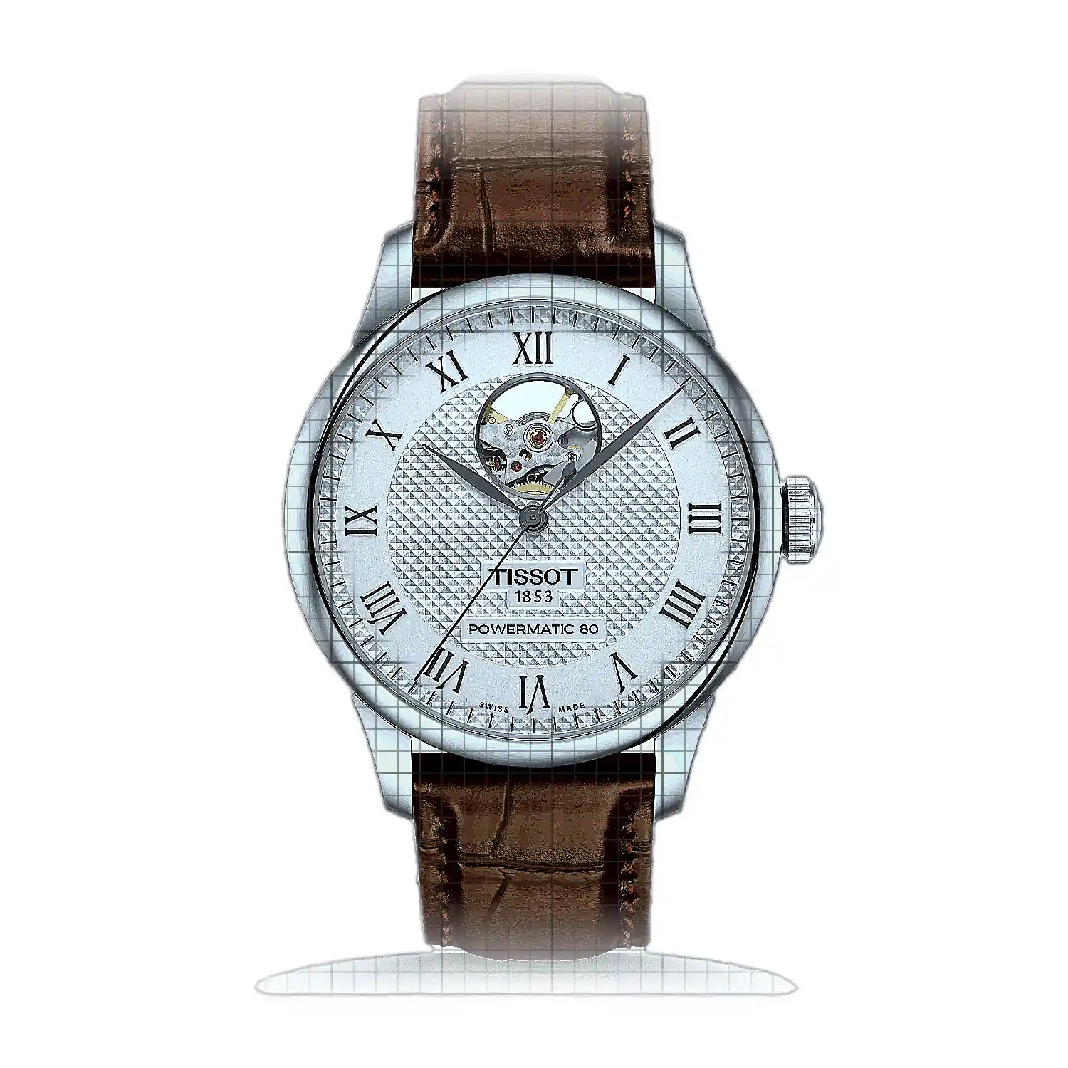Tissot T-Classic Le Locle Powermatic 80 Open Heart 39mm Silver
