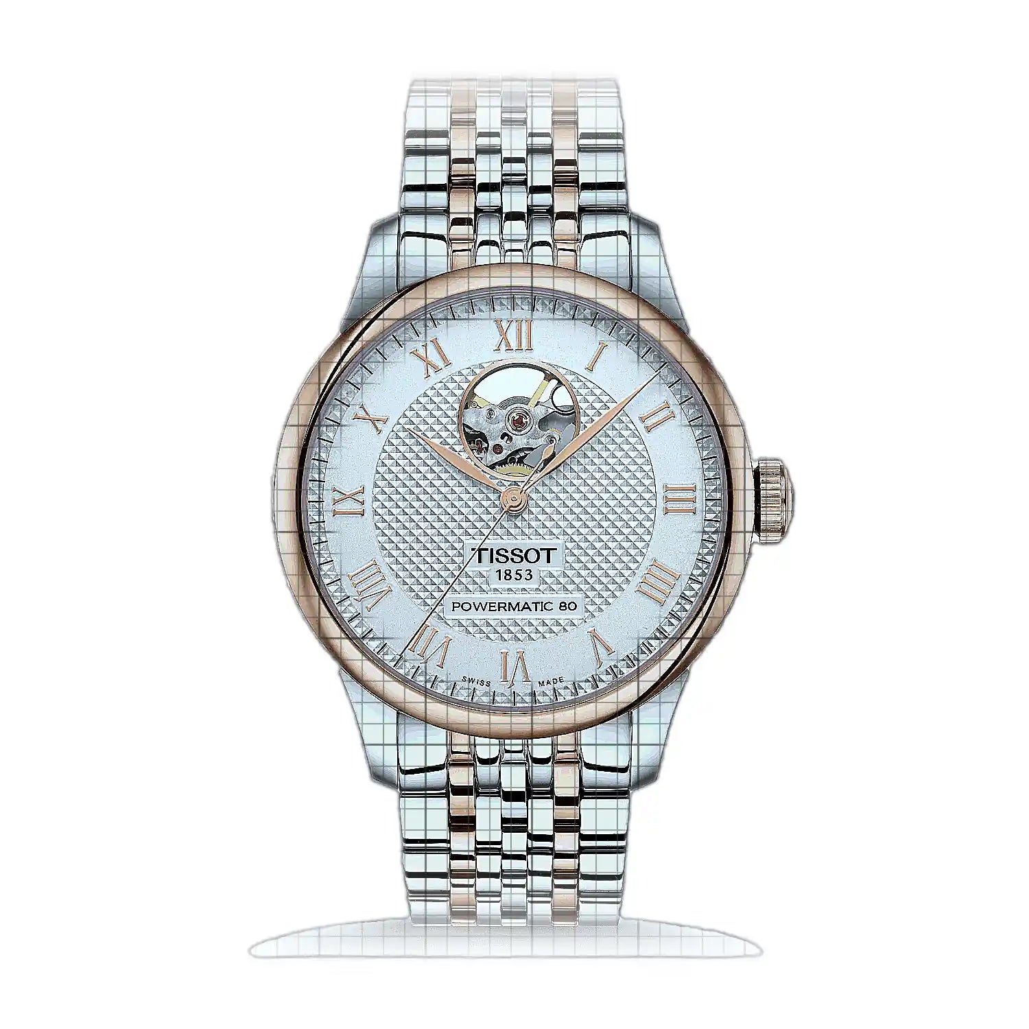 Tissot T-Classic Le Locle Powermatic 80 Open Heart 39mm Silver