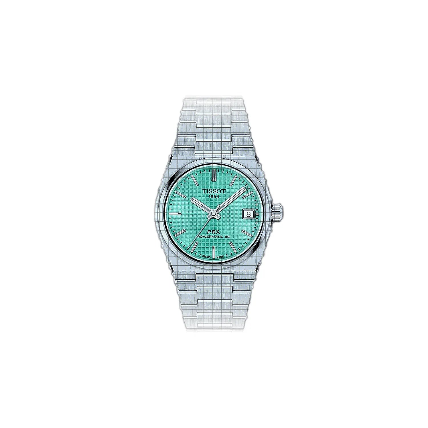 Tissot T-Classic PRX Powermatic 35 mm 35mm Blue