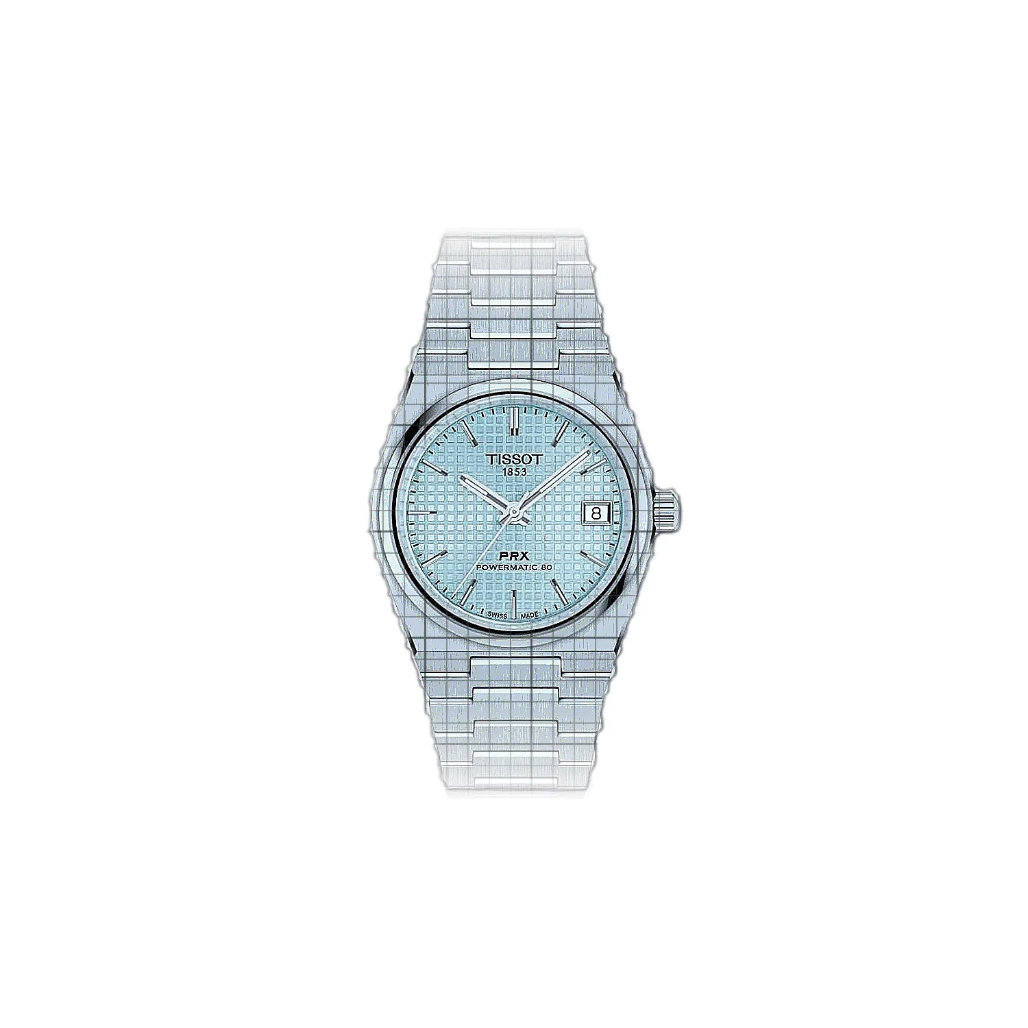 Tissot T-Classic PRX Powermatic 80 35 mm 35mm Blue