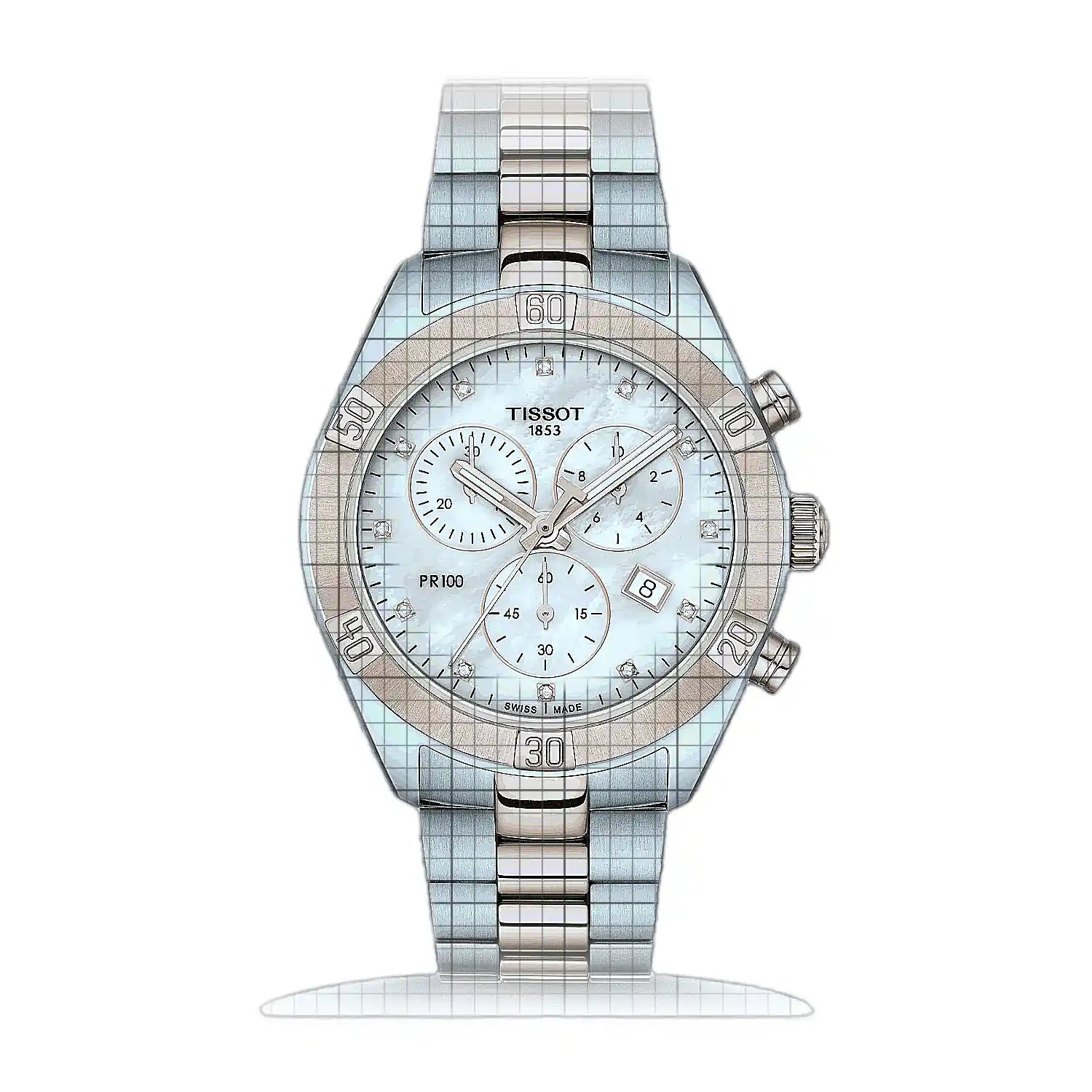 Tissot T-Classic PR 100 Sport Chic Chronograph 38mm Mother of pearl