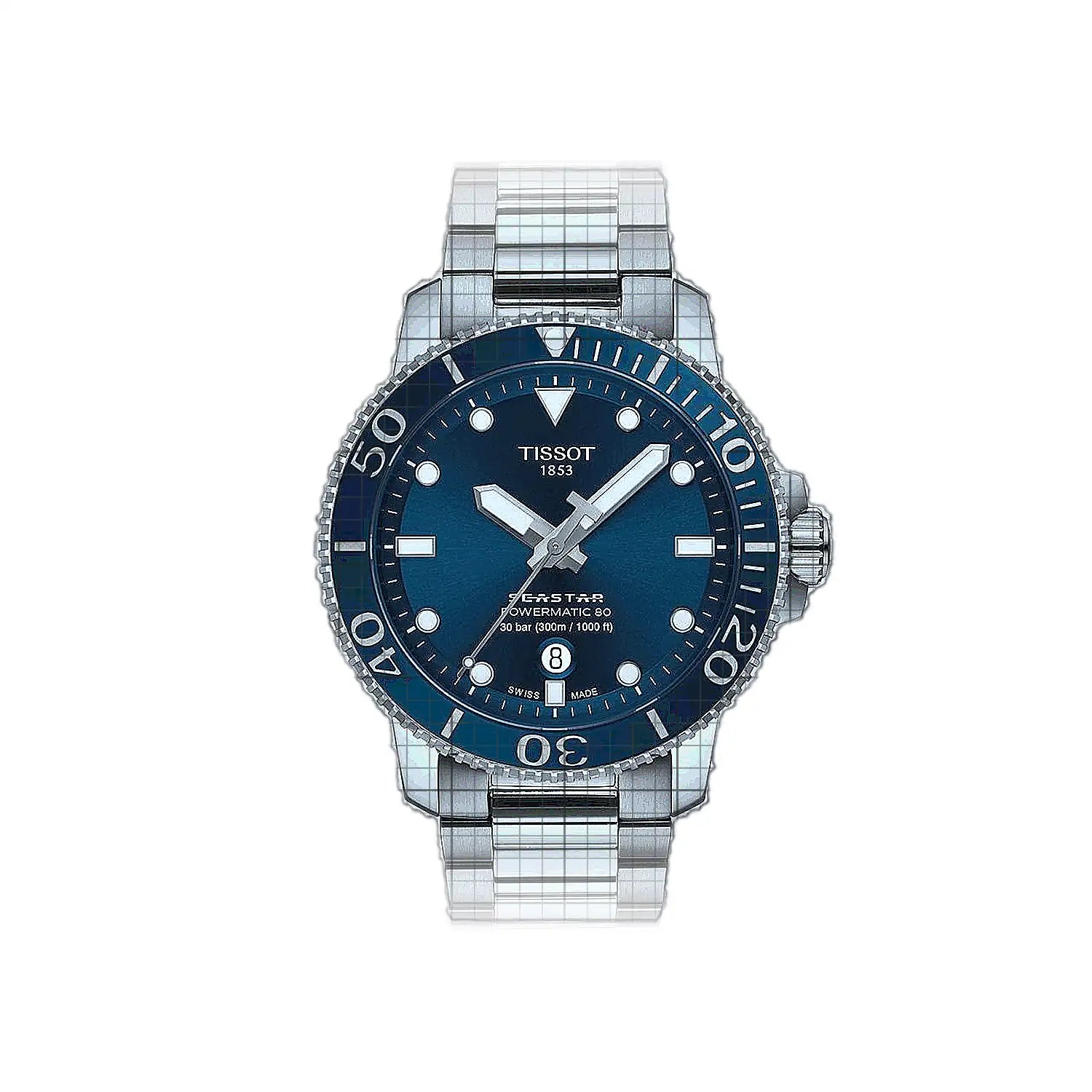 Tissot T-Sport Seastar 1000 Powermatic 80 43mm Blue