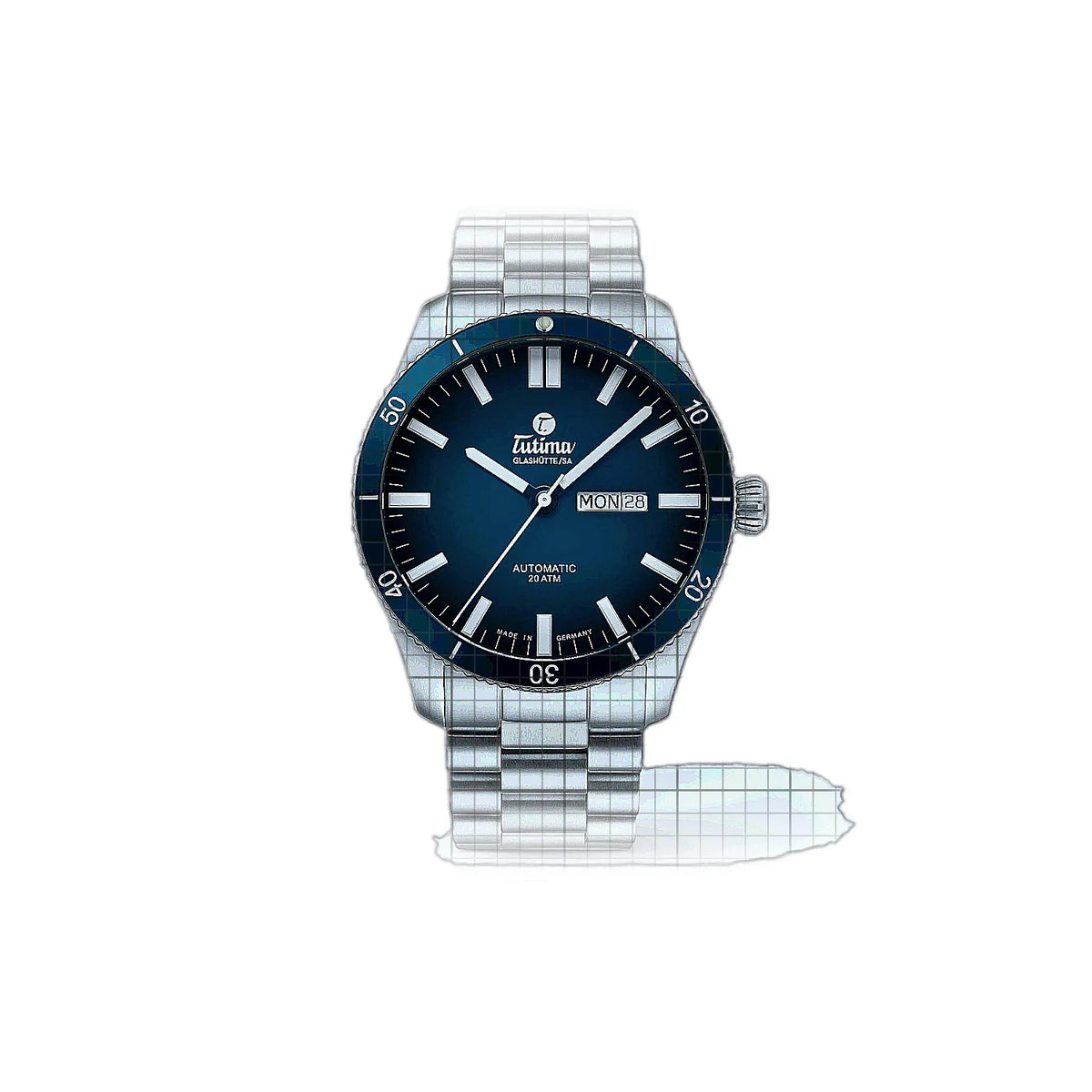 Tutima Alle Produkte 1536243 Blue Dial Stainless steel 43mm Watch