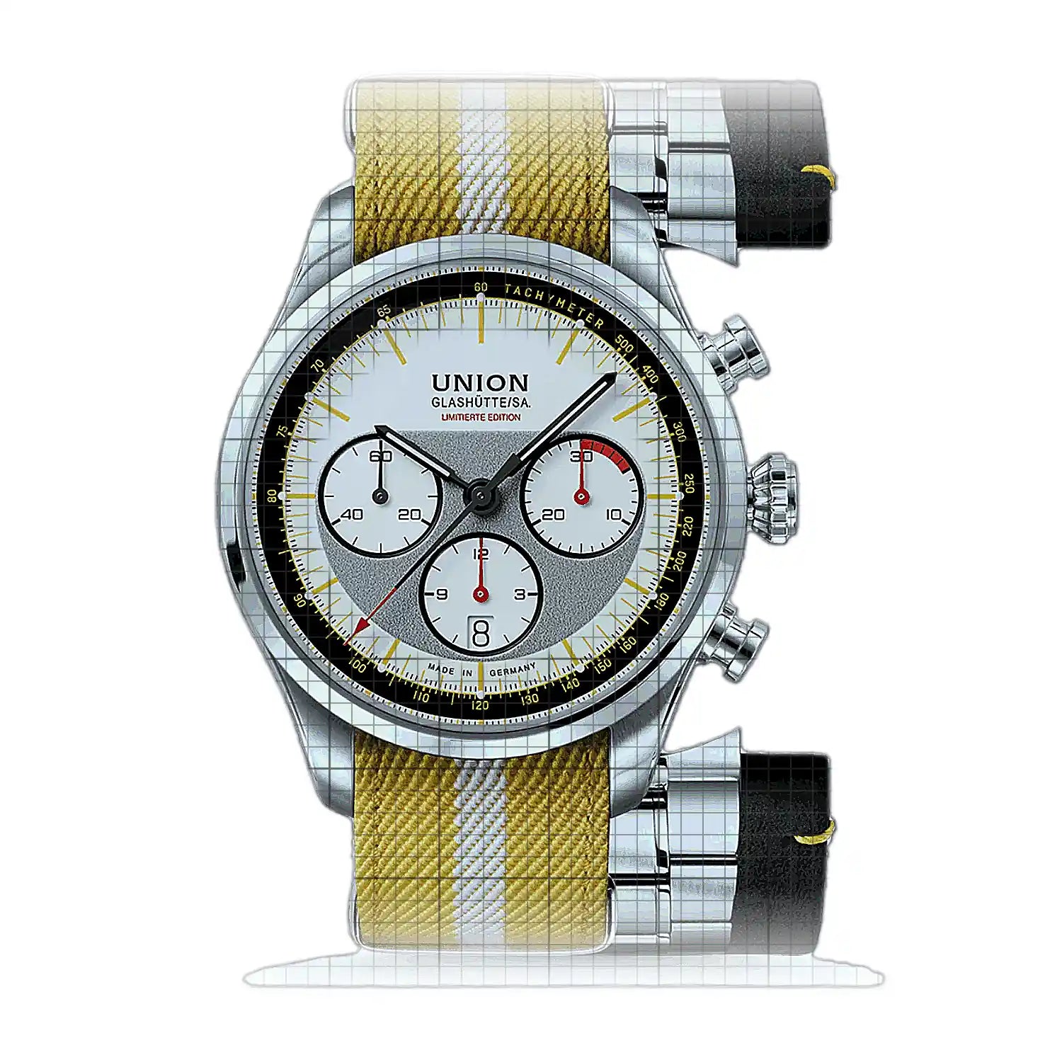 UNION Glashutte Belisar Chronograph D009.427.18.011.09 Champagne Dial Stainless steel 44mm Watch