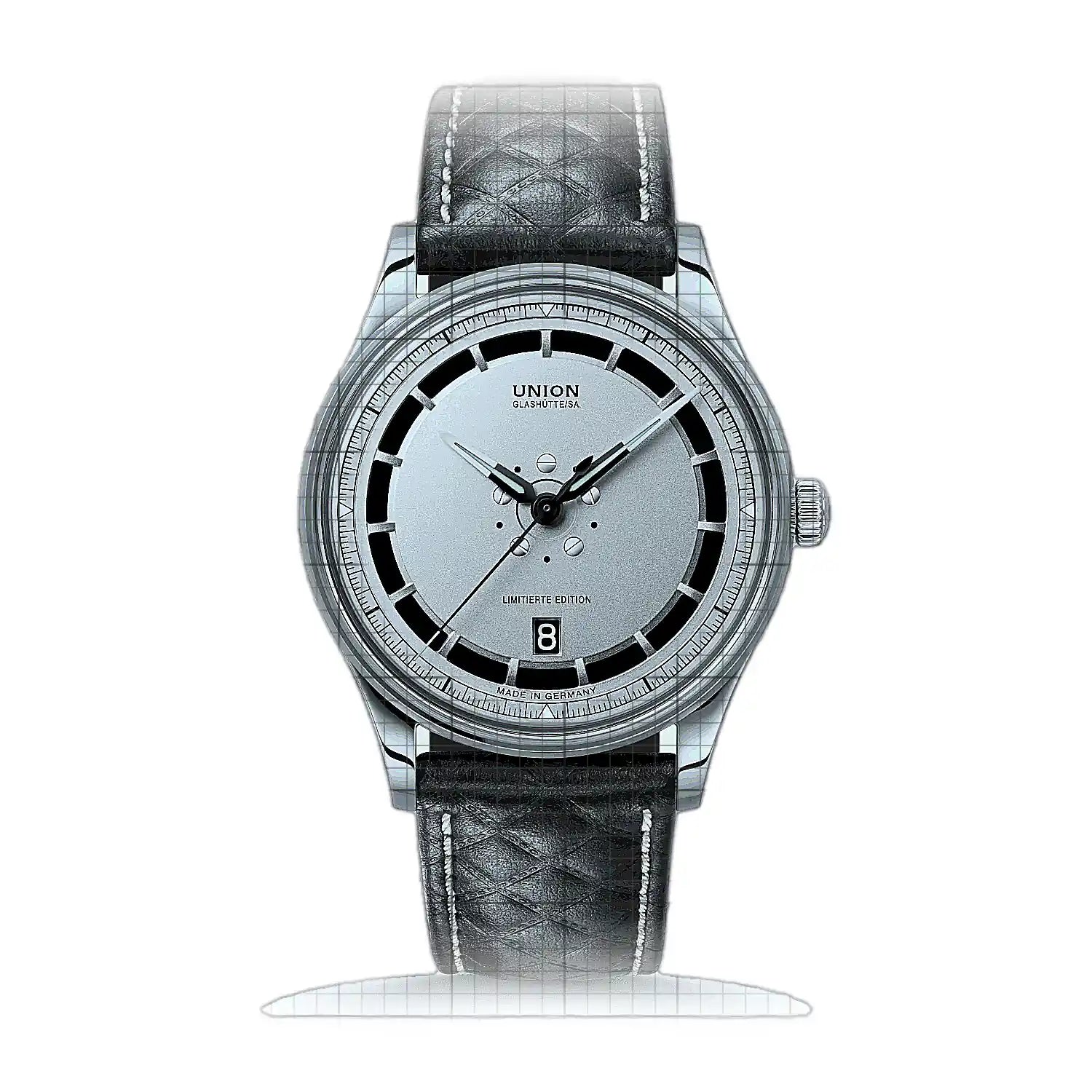 UNION Glashutte Noramis Datum Limited Edition Deutschland Klassik 2025 D016.407.16.030.08 White Dial Stainless steel 40mm Watch