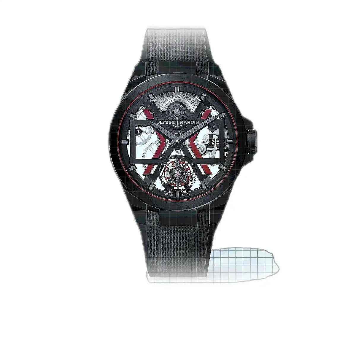 Ulysse Nardin Blast 1723-400-3A/Schwarz Skelettzifferblatt, Titan, 45 mm Uhr