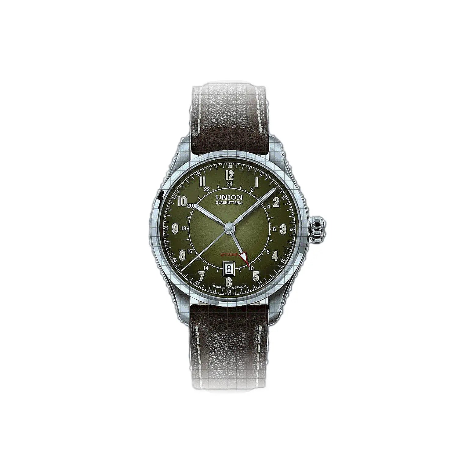 Union Glashütte Belisar Zeitzone 41mm Green