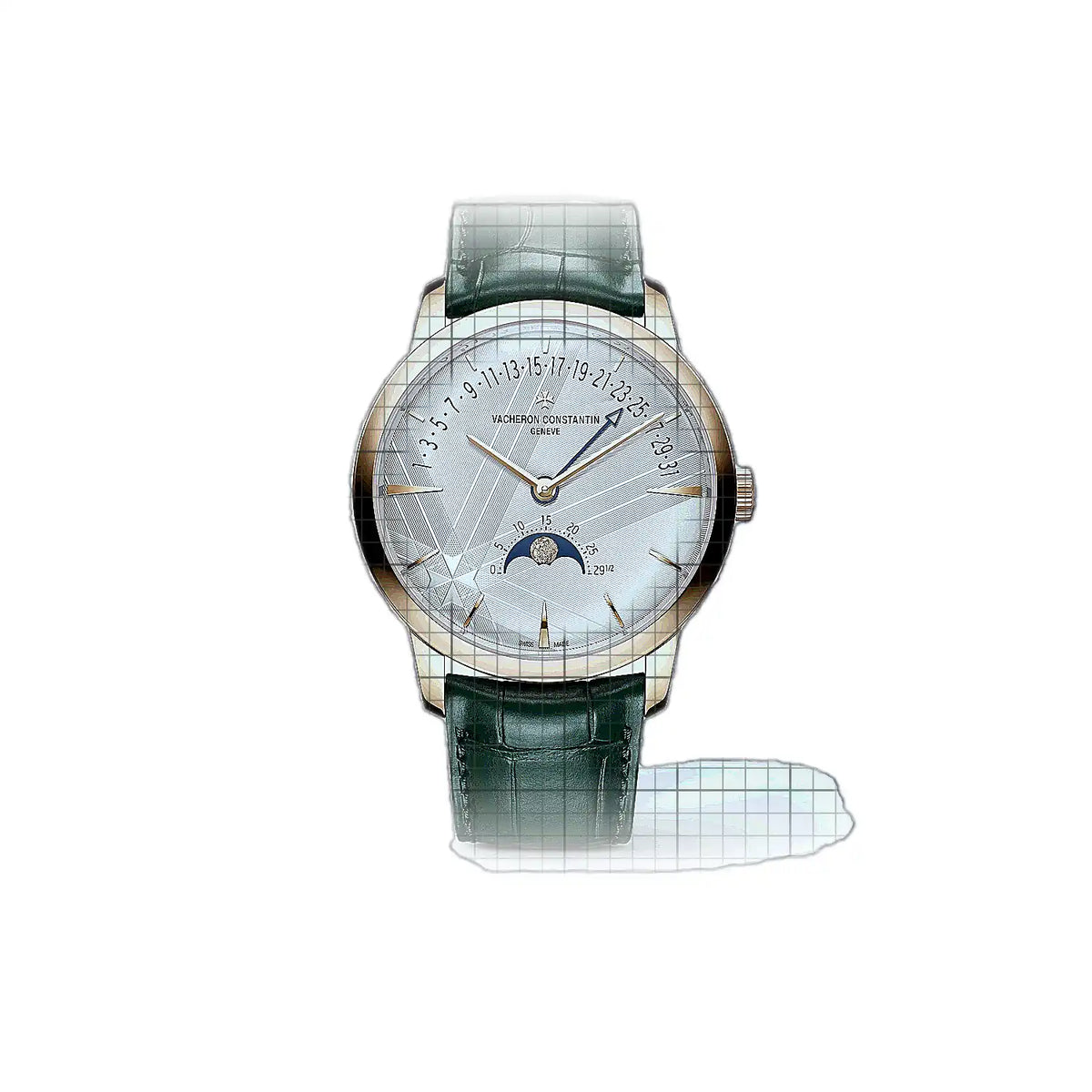 Vacheron Constantin Patrimony X40RH117 Horloge met zilveren wijzerplaat en roségouden kast, 43 mm