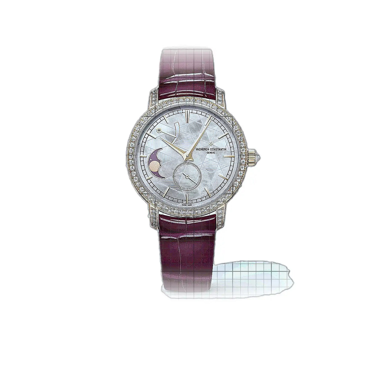 Vacheron Constantin Traditionnelle X83RH060 Horloge met witte wijzerplaat en roségouden kast, 36 mm