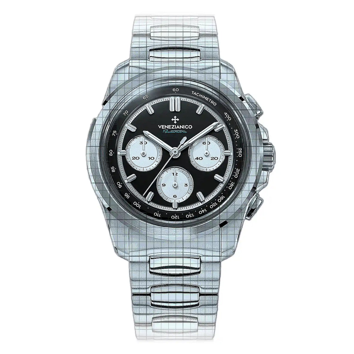 Venezianico Bucintoro 8221511C Black Dial Stainless steel 42mm Watch