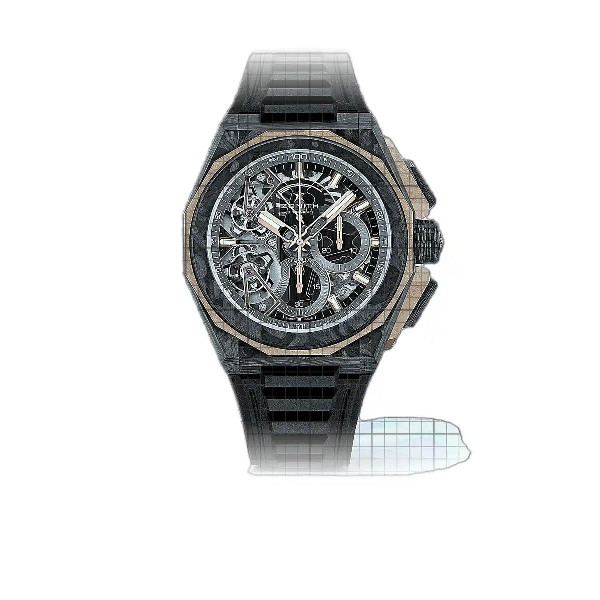 Zenith Defy 12.9100.9020/78.I200 Skelettzifferblatt Carbon 45 mm Uhr