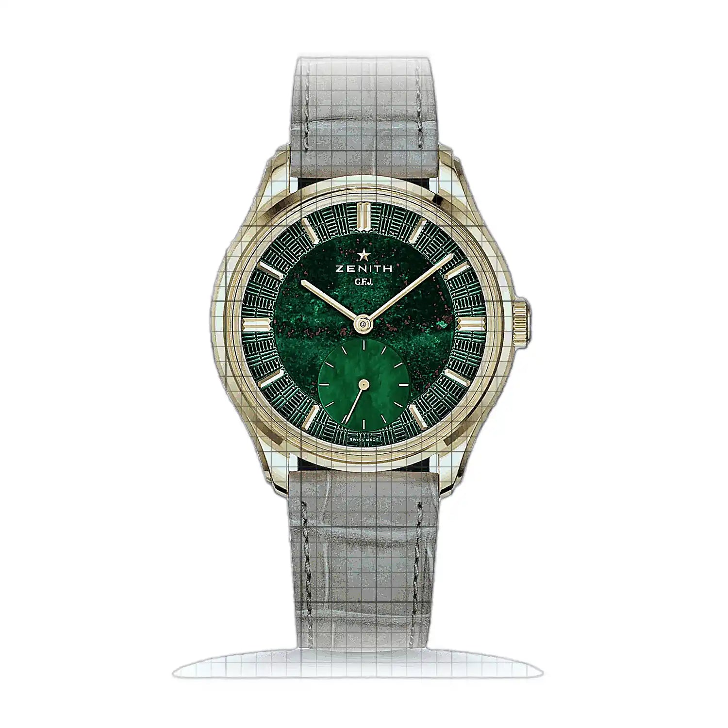 Zenith G.F.J. Caliber 135 30.1865.0135/56.C216 Green Dial Yellow gold 39mm Watch