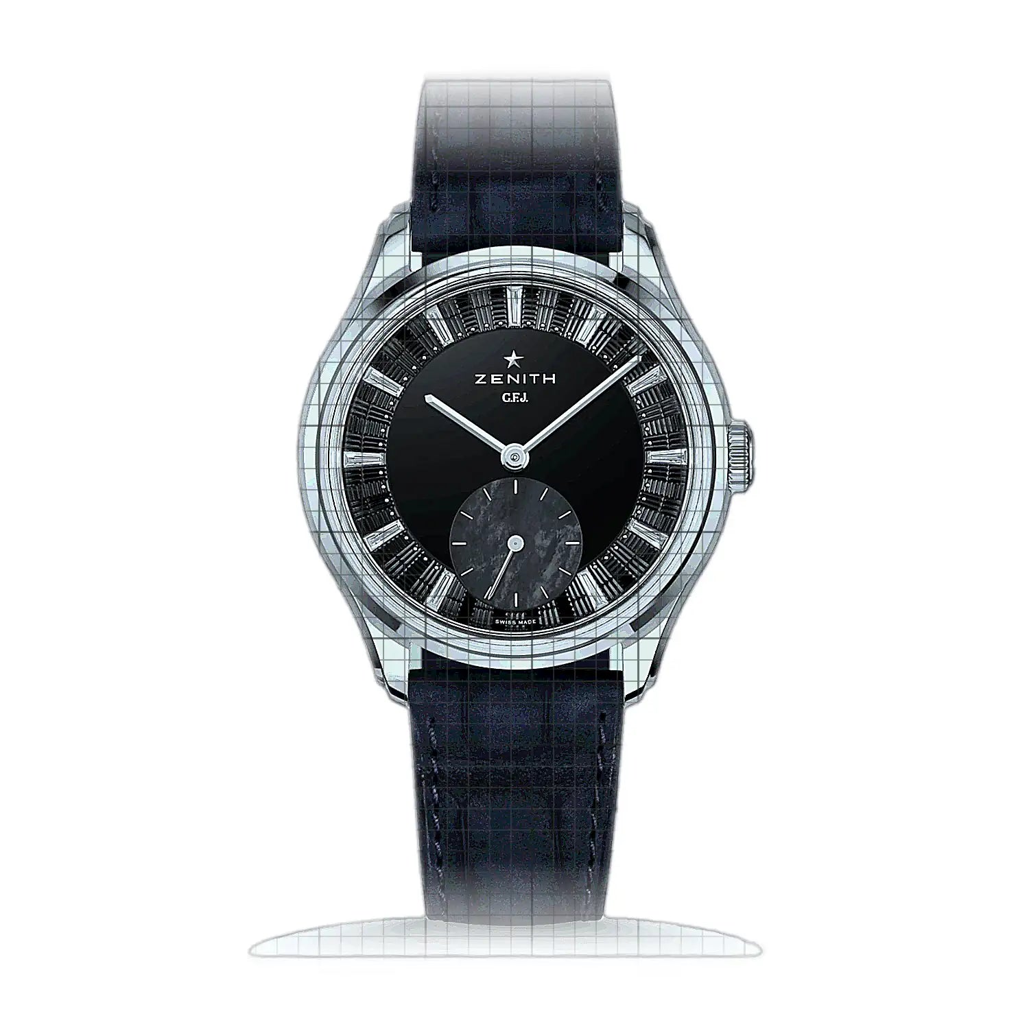 Zenith G.F.J. Caliber 135 98.1865.0135/21.C212 Black Dial Stainless steel 39mm Watch