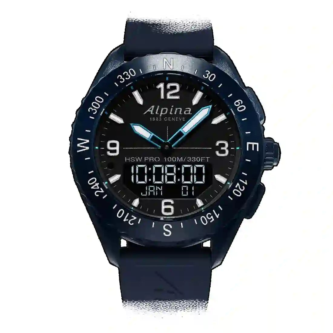 Alpina Alpinerx Quartz Zwart 45 mm