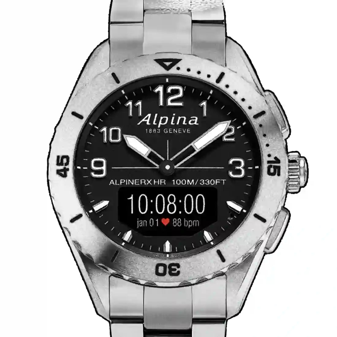 Alpina Alpinerx Quartz Zwart 45 mm