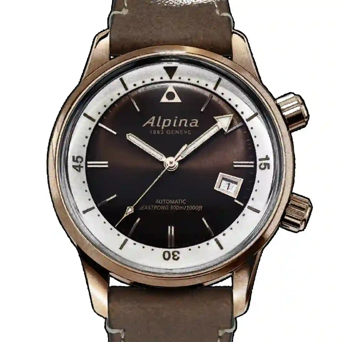 Alpina Seastrong Automatic Bruin 42 mm