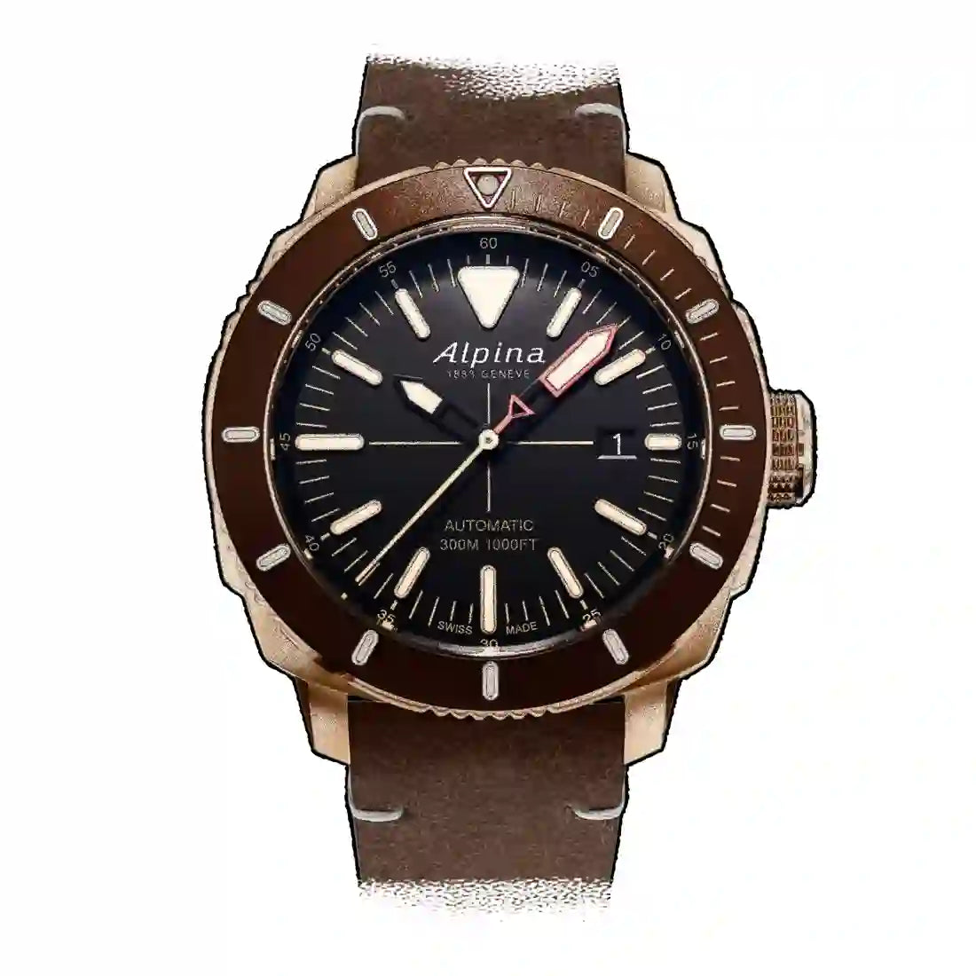 Alpina Seastrong Automatic Zwart 44 mm
