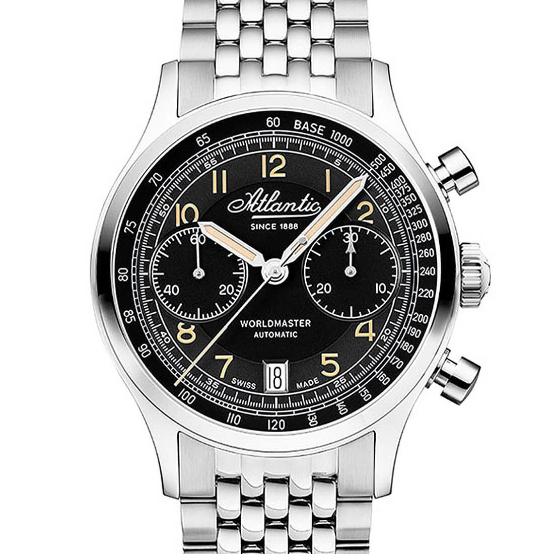 Montre Atlantic Atlantic Worldmaster Automatique Noir 42mm