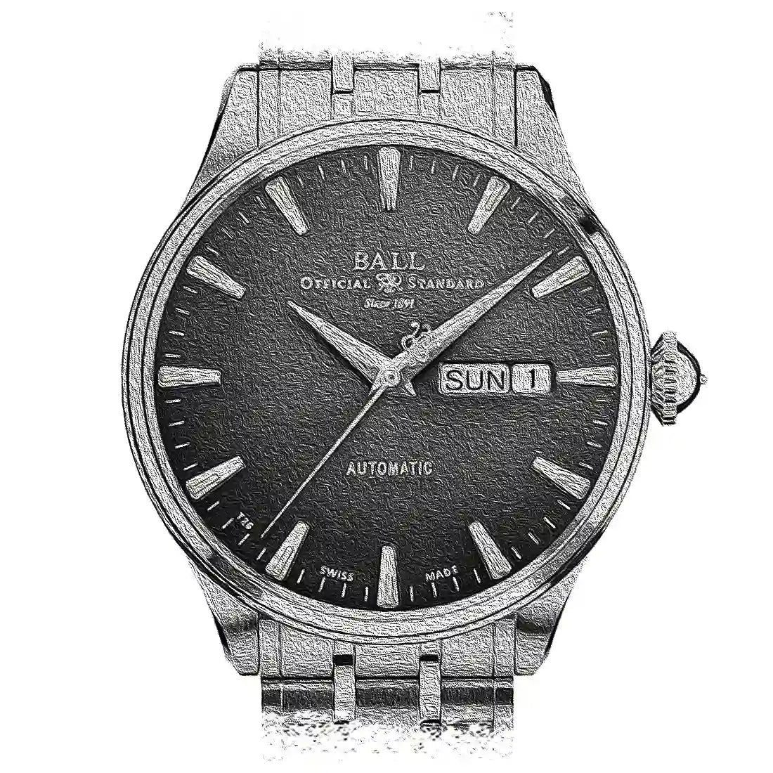 BALL Watch Trainmaster Automatic Black 40mm