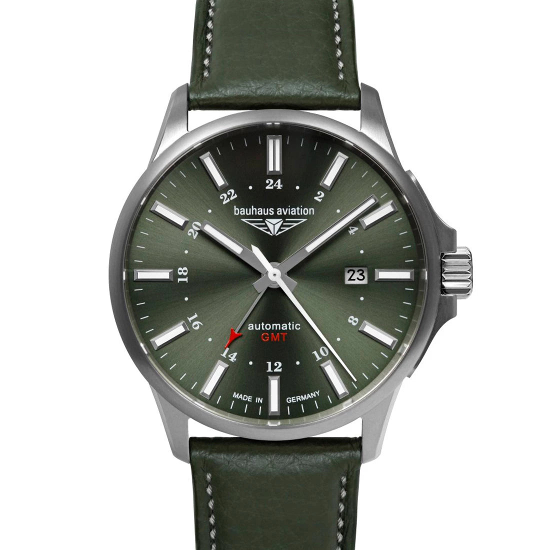 Bauhaus Aviation Titanium 2868 Automatic Green 42mm