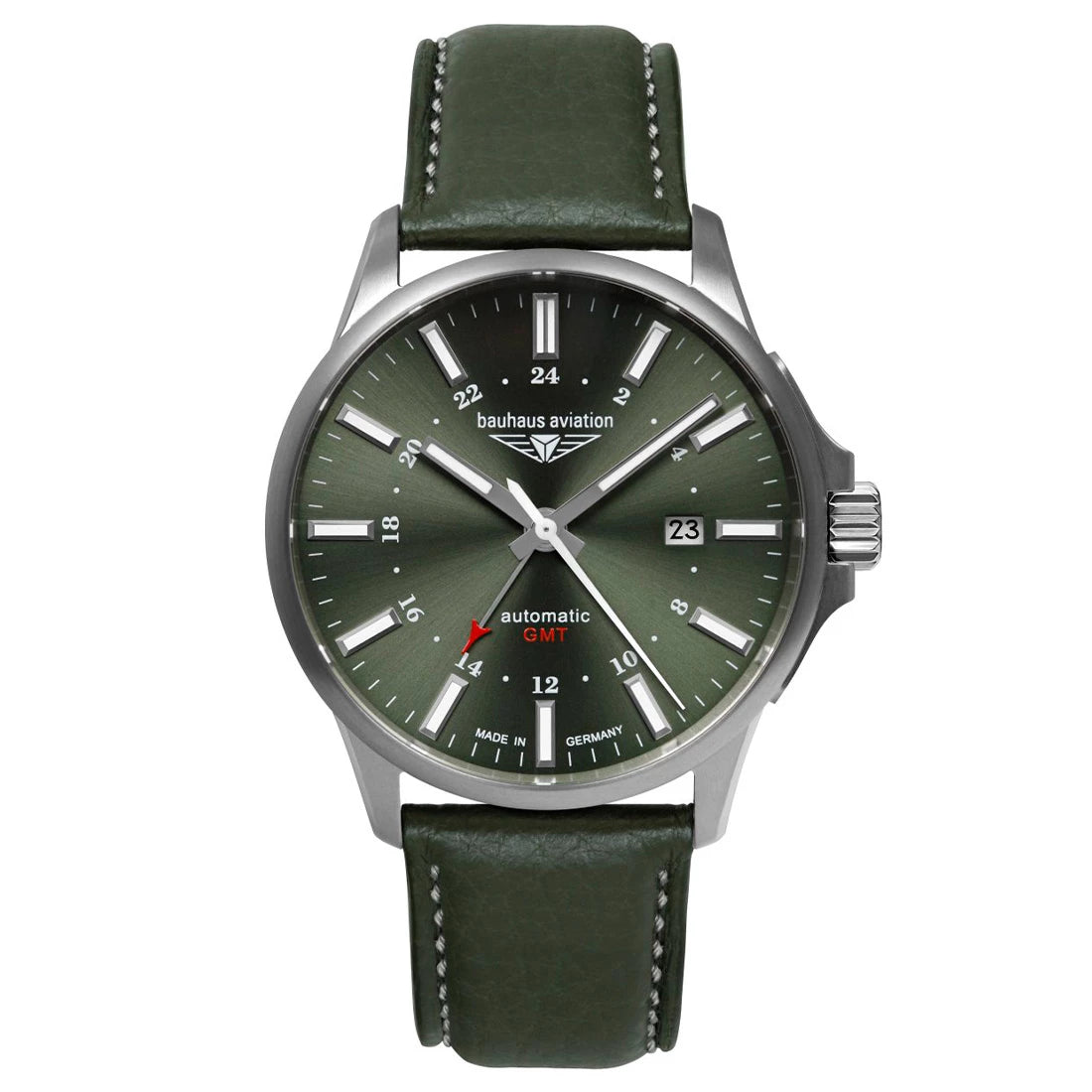 Bauhaus Aviation Titanium 2868 Automatic Green 42mm