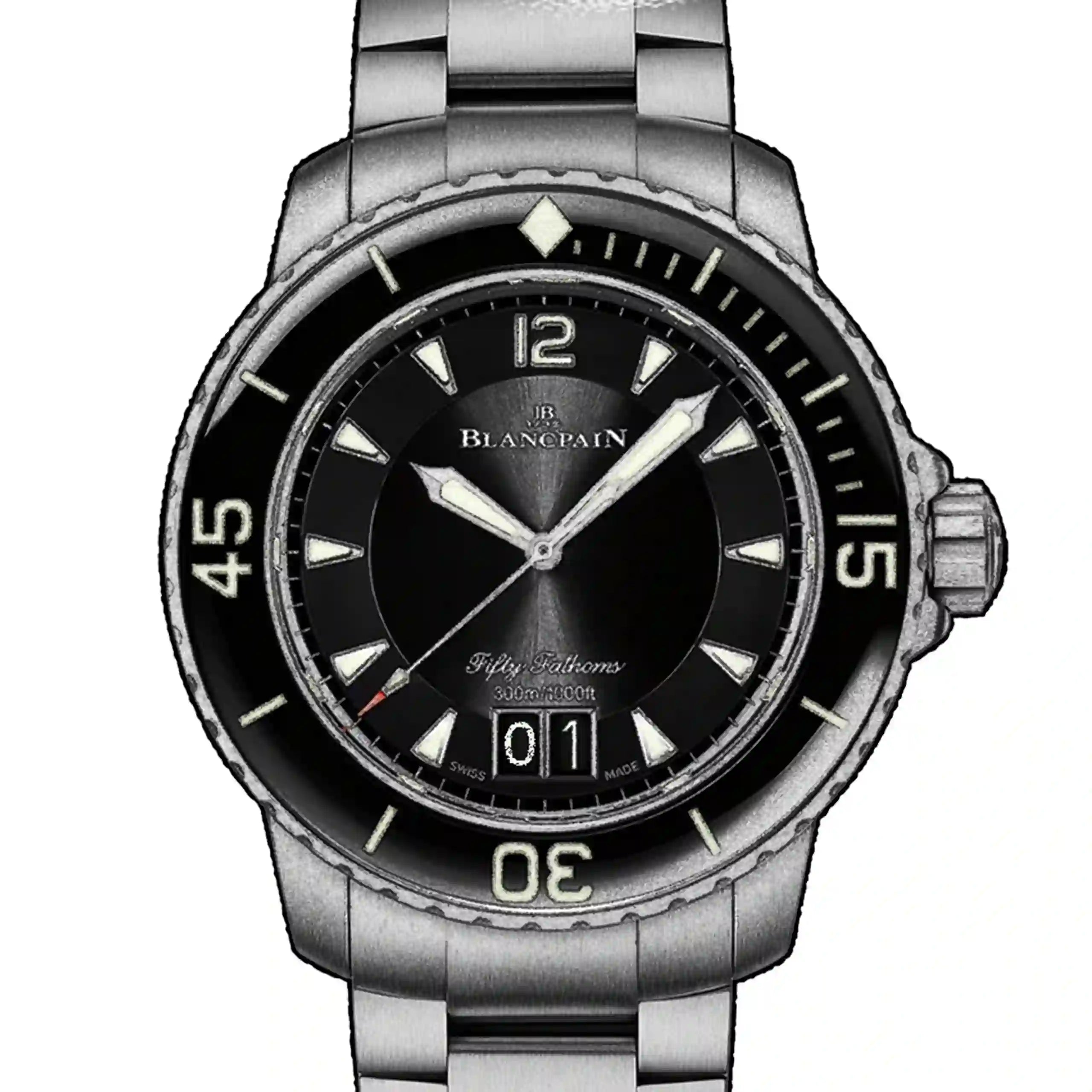 Blancpain Fifty Fathoms Automatic Zwart 45 mm