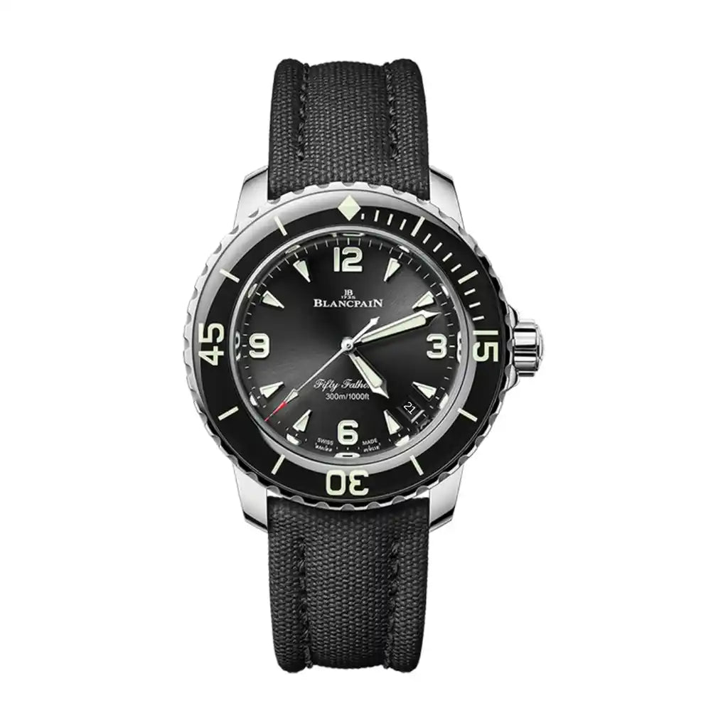 Blancpain Fifty Fathoms 5007 1130 B52B – Uhr mit Schwarz und Edelstahlgehäuse, 38 mm