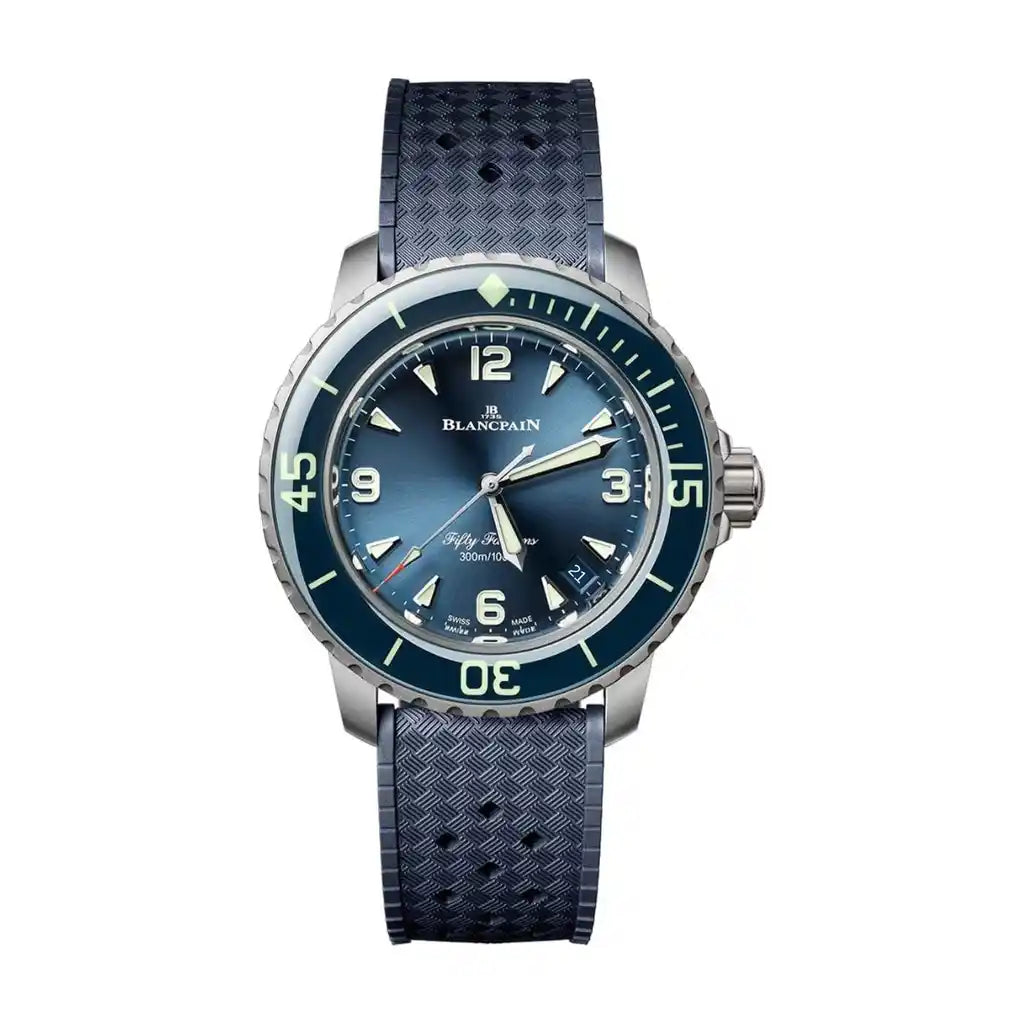 Blancpain Fifty Fathoms 5007 12B40 O64A – Uhr mit blauem Zifferblatt und Titangehäuse, 38 mm
