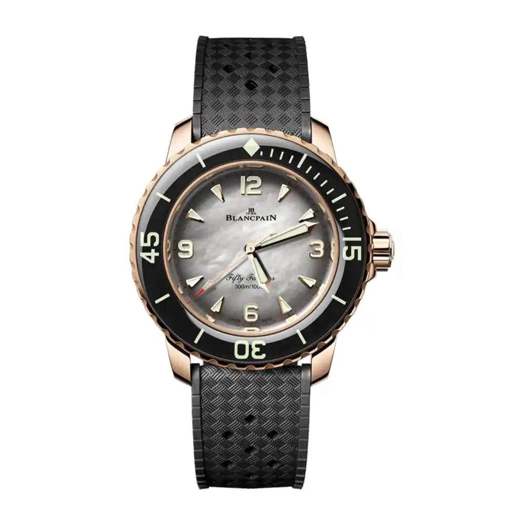 Blancpain Fifty Fathoms 5007 3644A B64A Uhr mit Perlmutt und Roségold