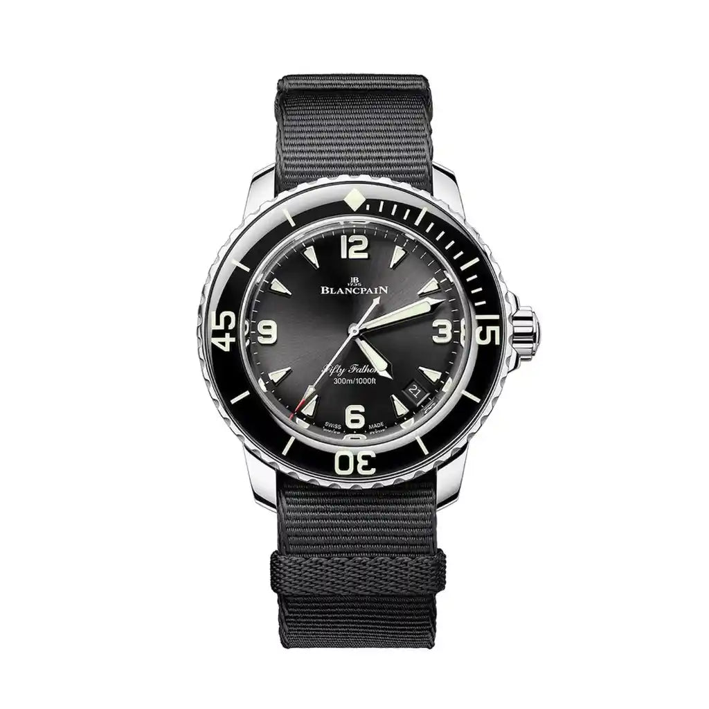 Blancpain Fifty Fathoms 5010 1130 NABA mit Schwarz , Edelstahl, 42 mm