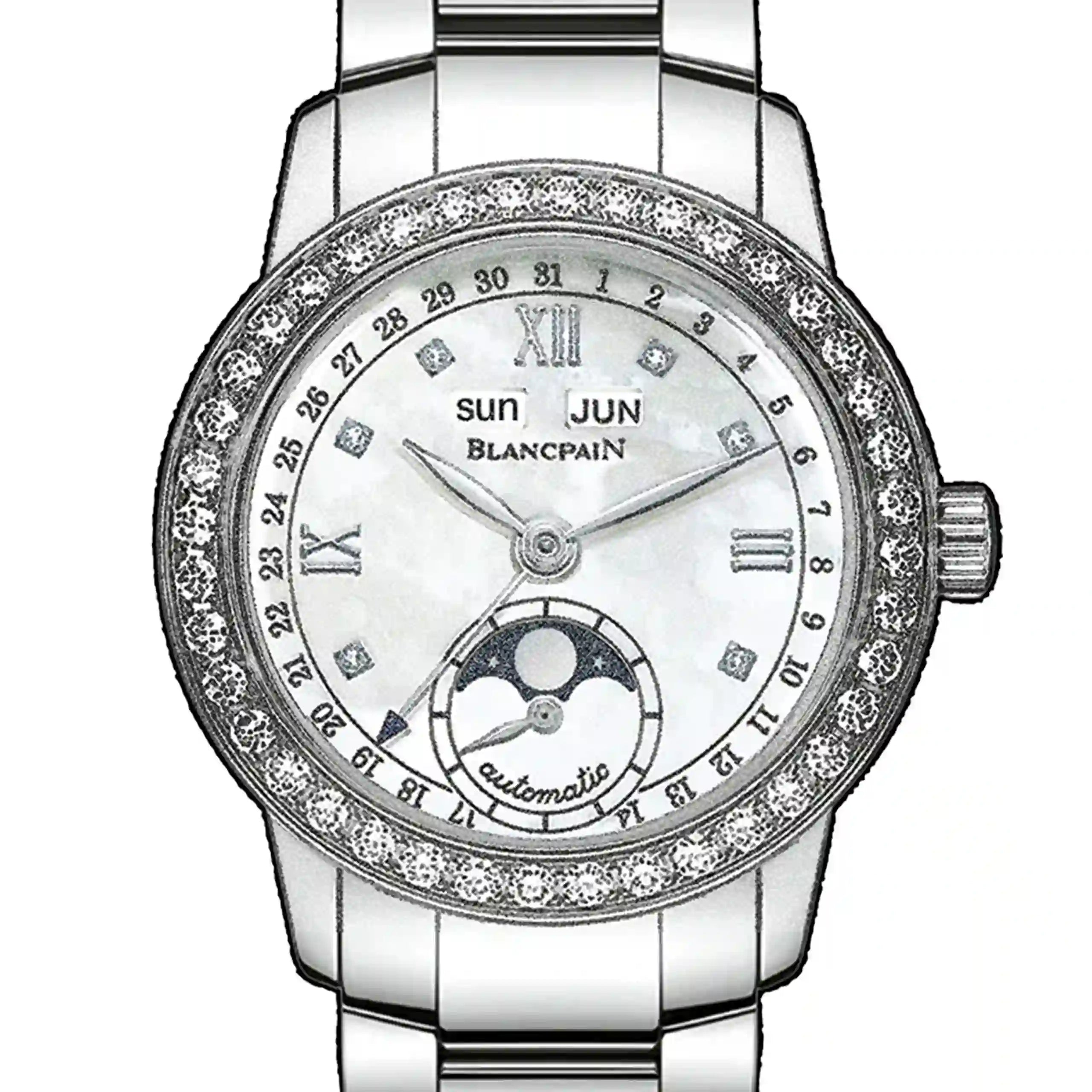 Blancpain Ladybird Automatic met parelmoer, 29 mm