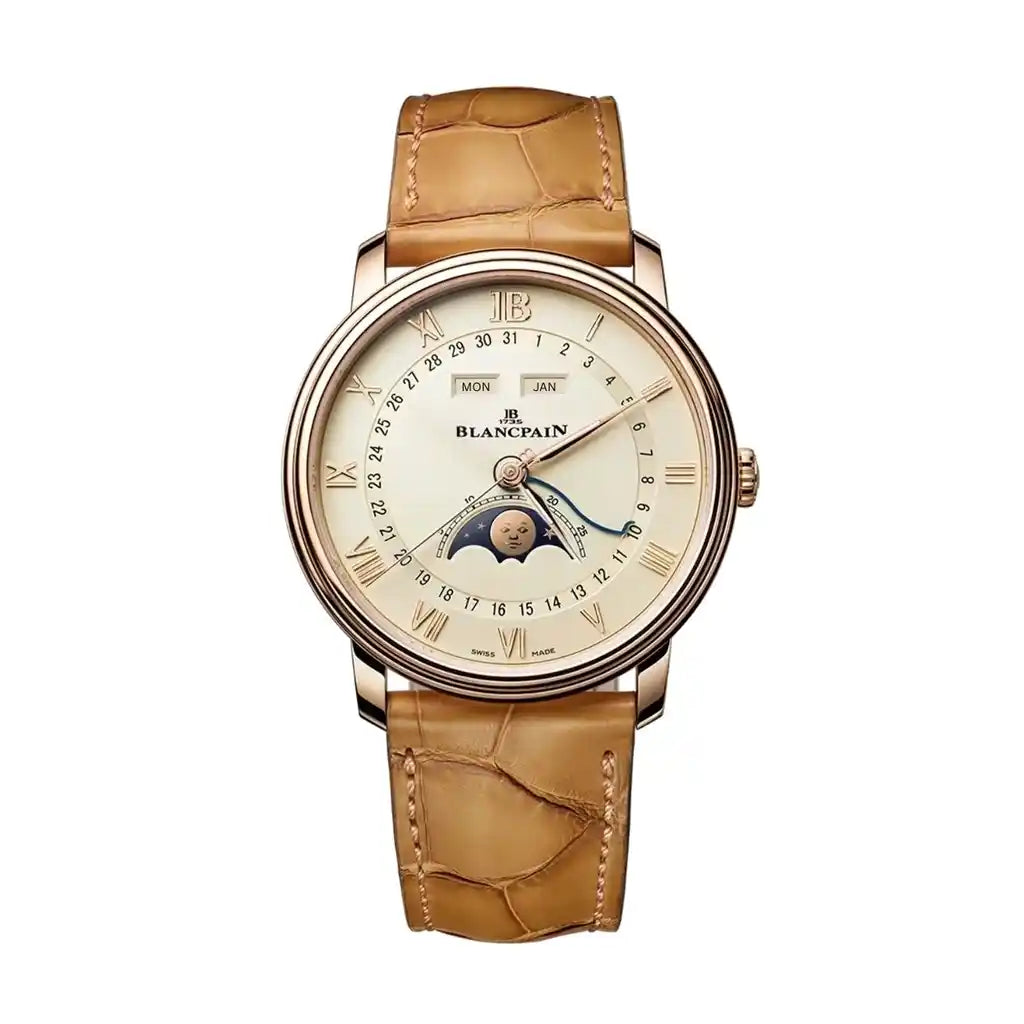Blancpain Villeret 6654N 3642 55B40mm mit Silber und Roségold 40mm