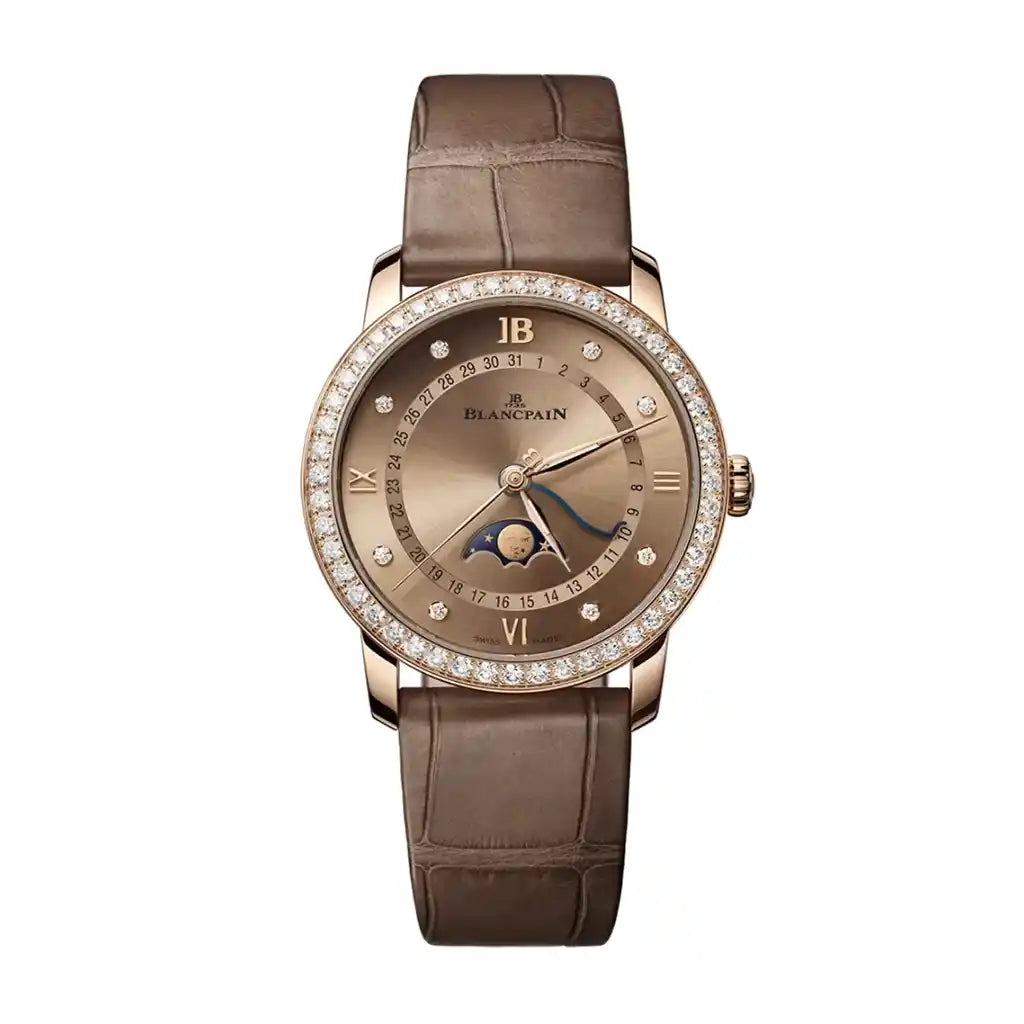 Blancpain Villeret 6126N 2946 55B Uhr mit Braun und Roségold