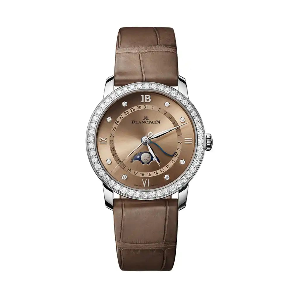 Blancpain Villeret 6126N 4646 55B Uhr mit Braun , Edelstahl, 33 mm
