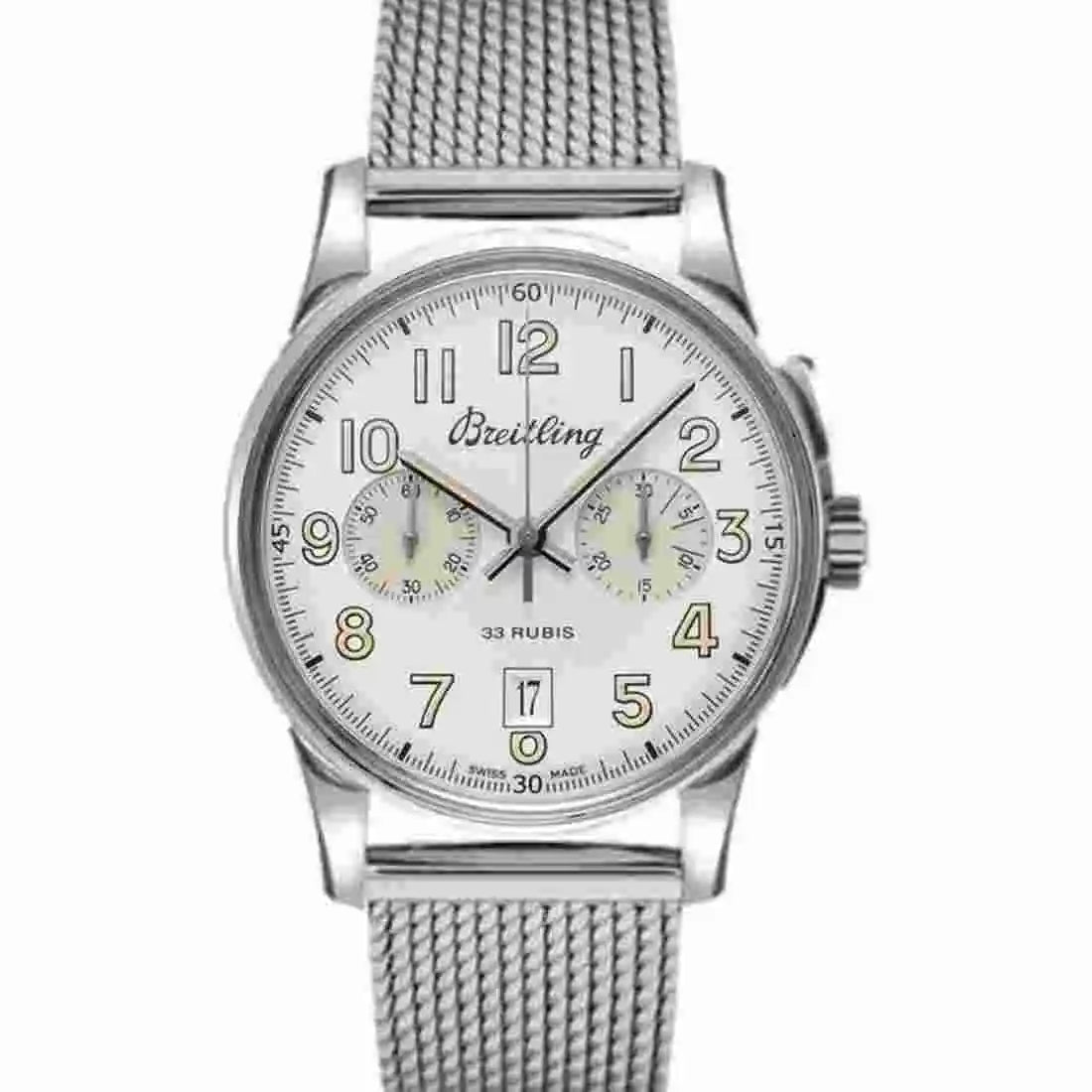 Breitling Transocean Manual winding Silver 43mm