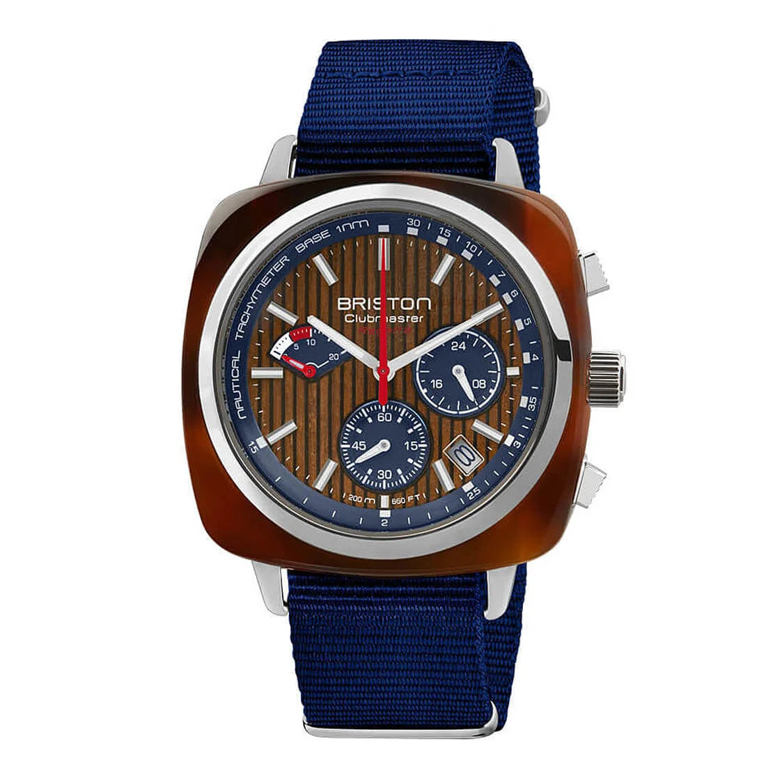 Briston Clubmaster Regatta Walnut Quartz Brun 42mm