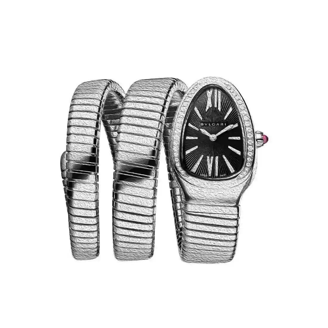 Bulgari Serpenti Quartz Noir 35mm