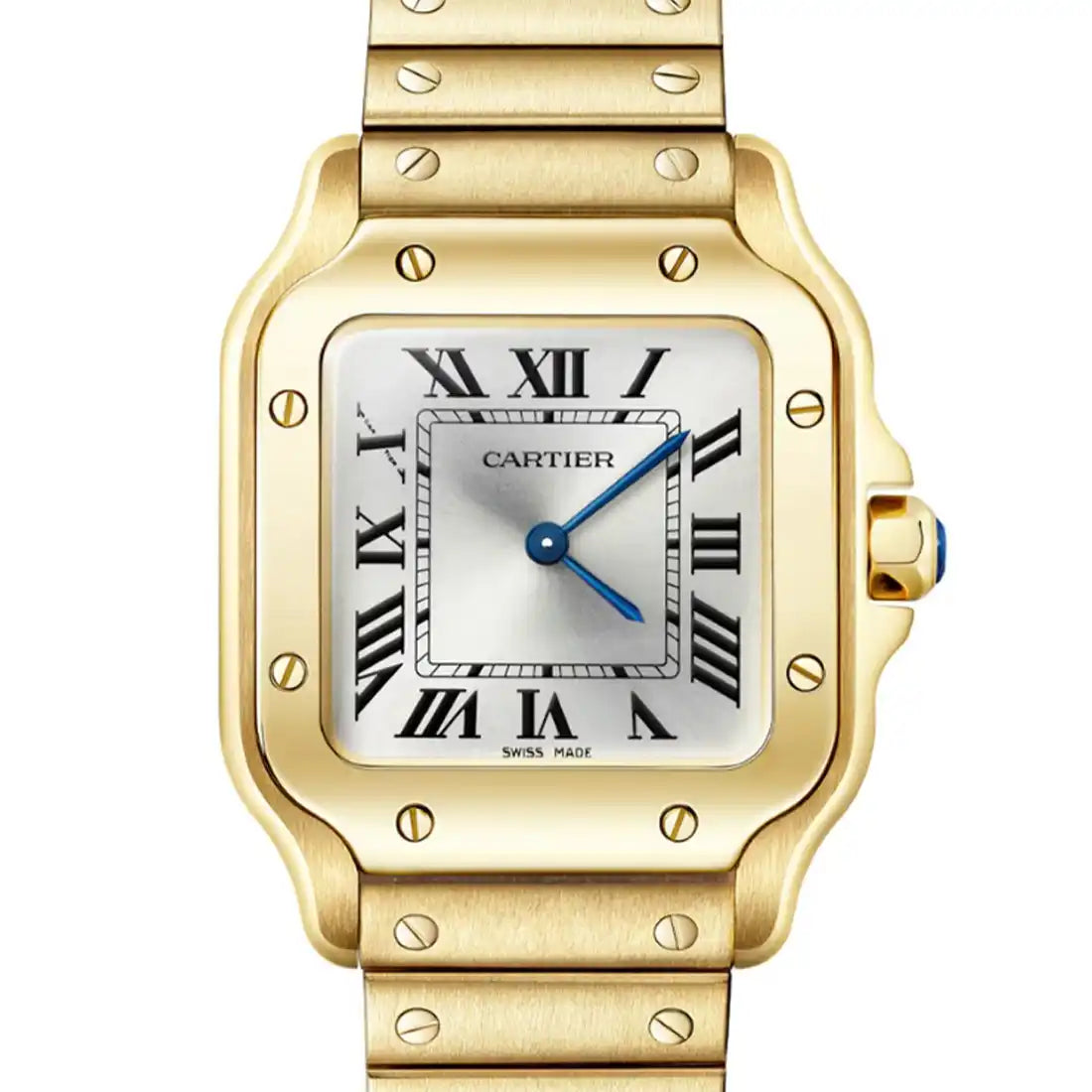 Cartier Santos Quartz Silver 34.5 x 27mm