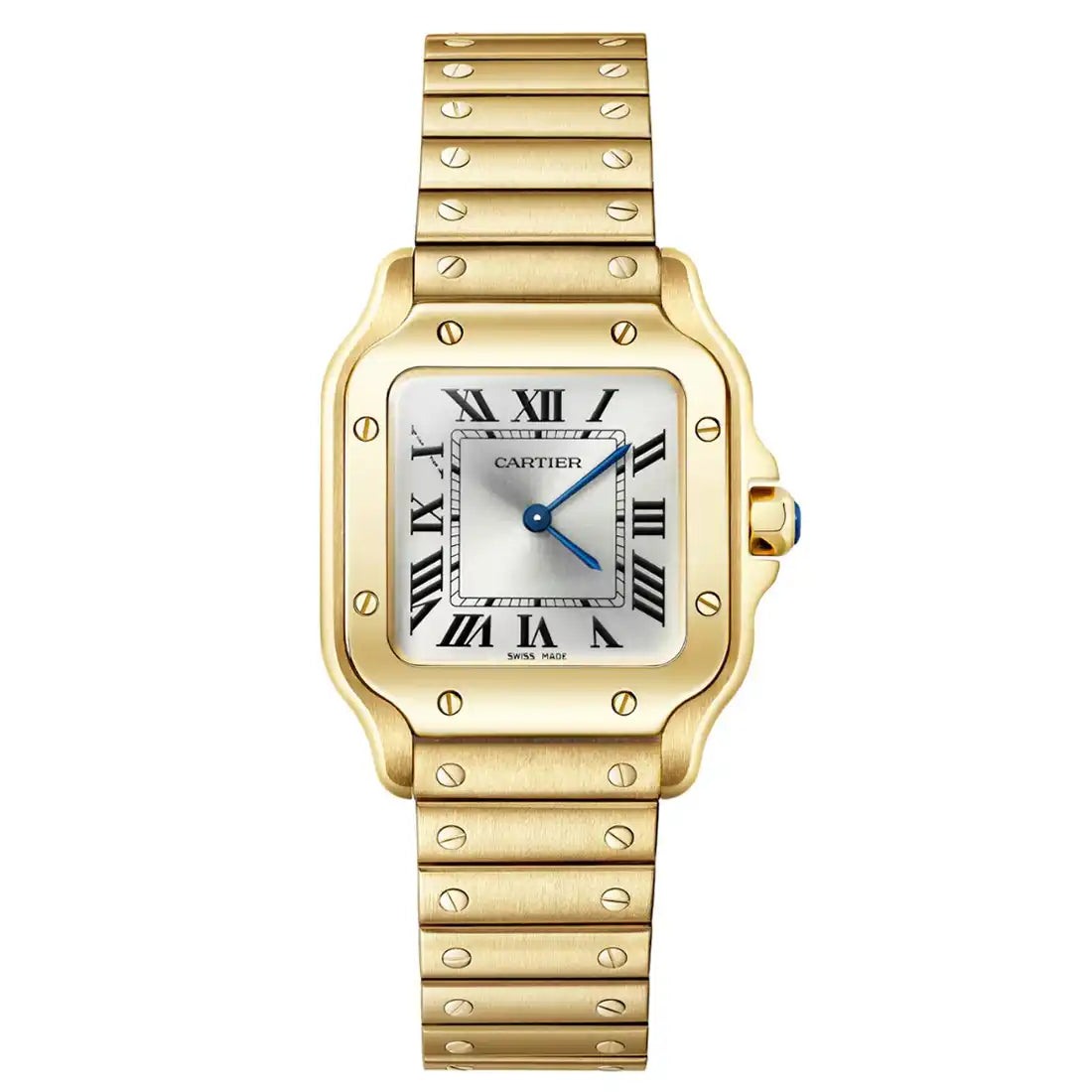 Cartier Santos Quartz Silver 34.5 x 27mm