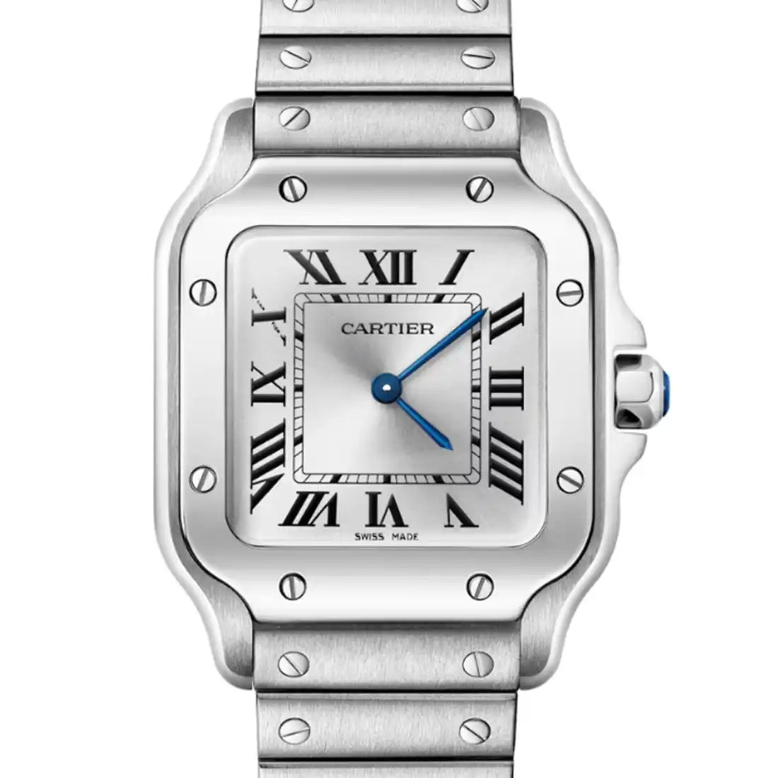 Cartier Santos Quartz Silver 34.5 x 27mm