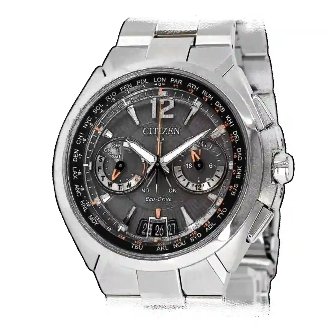 Citizen Satellite Wave Gps Quartz Black 48mm