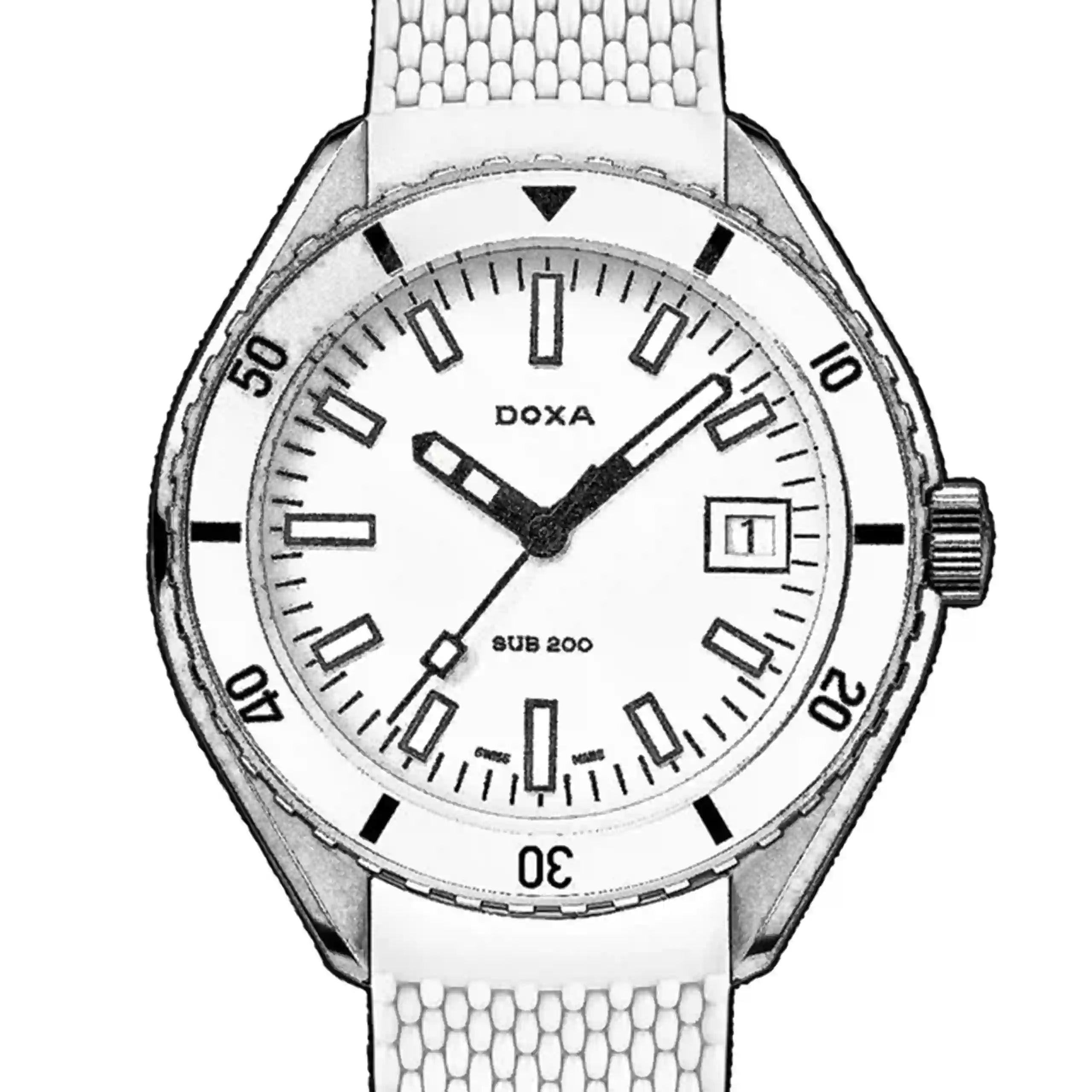 Doxa Sub 200 Automatique Blanc 42mm
